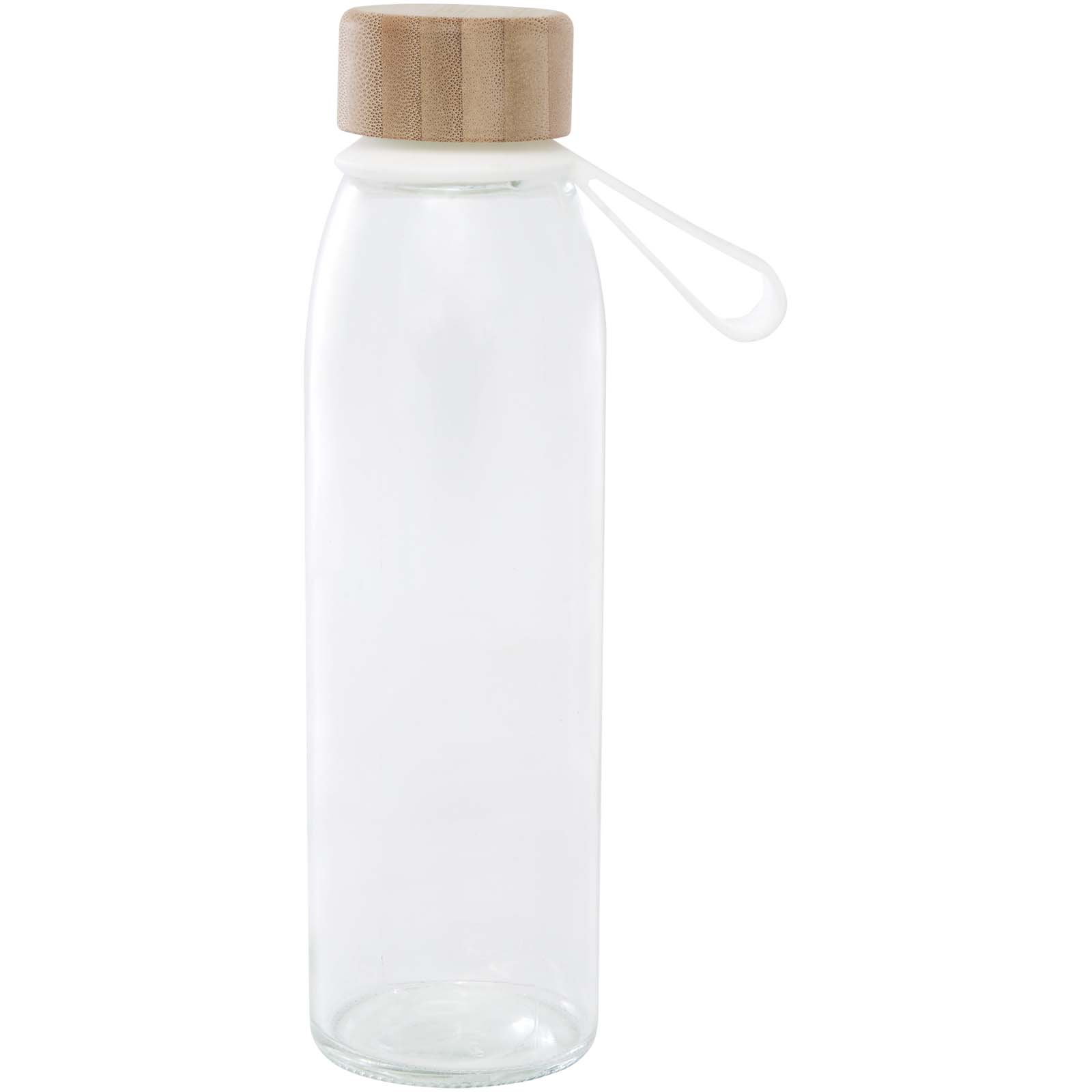 Botella de cristal de 500 ml con asa de silicona y tapa de bambú Porto