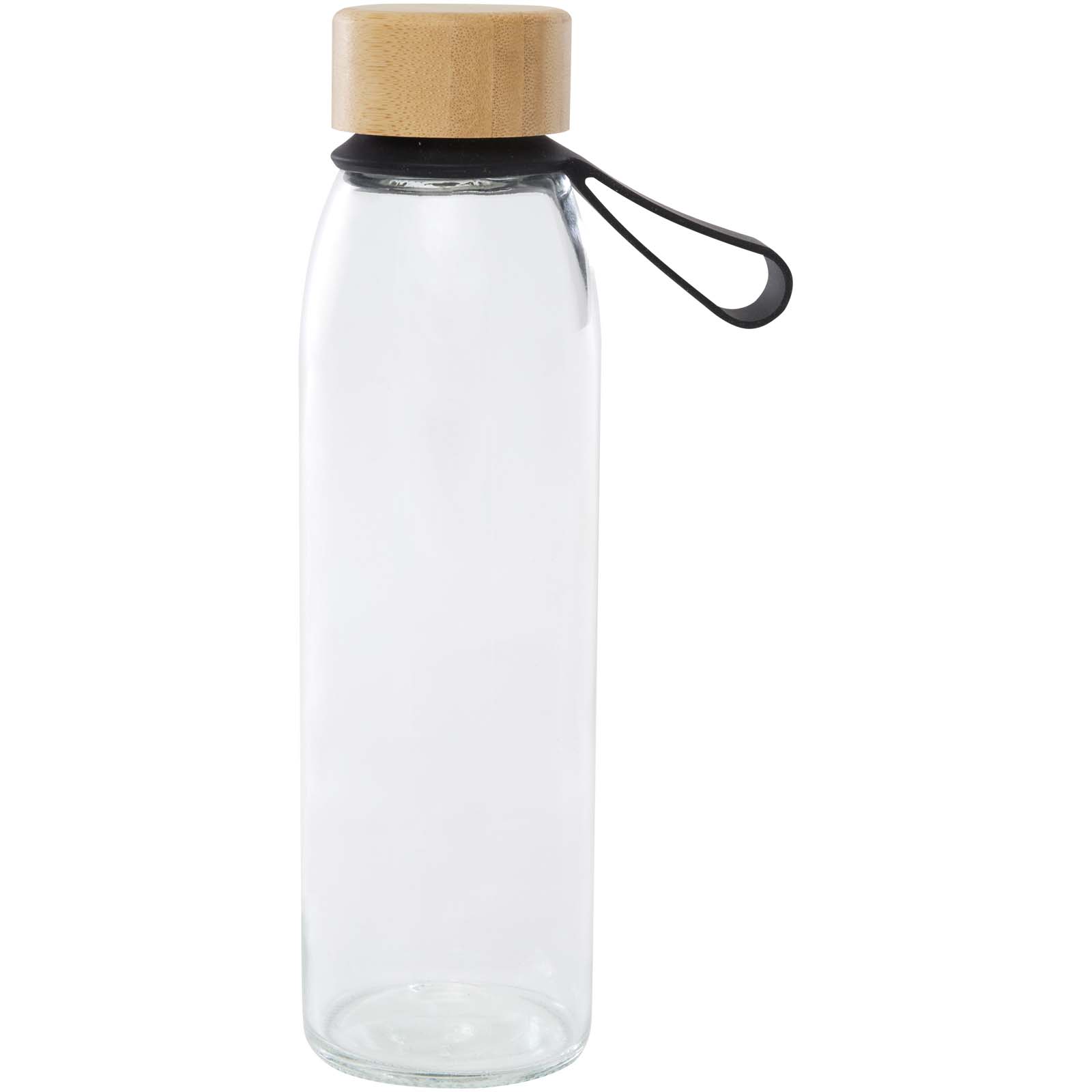 Botella de cristal de 500 ml con asa de silicona y tapa de bambú Porto