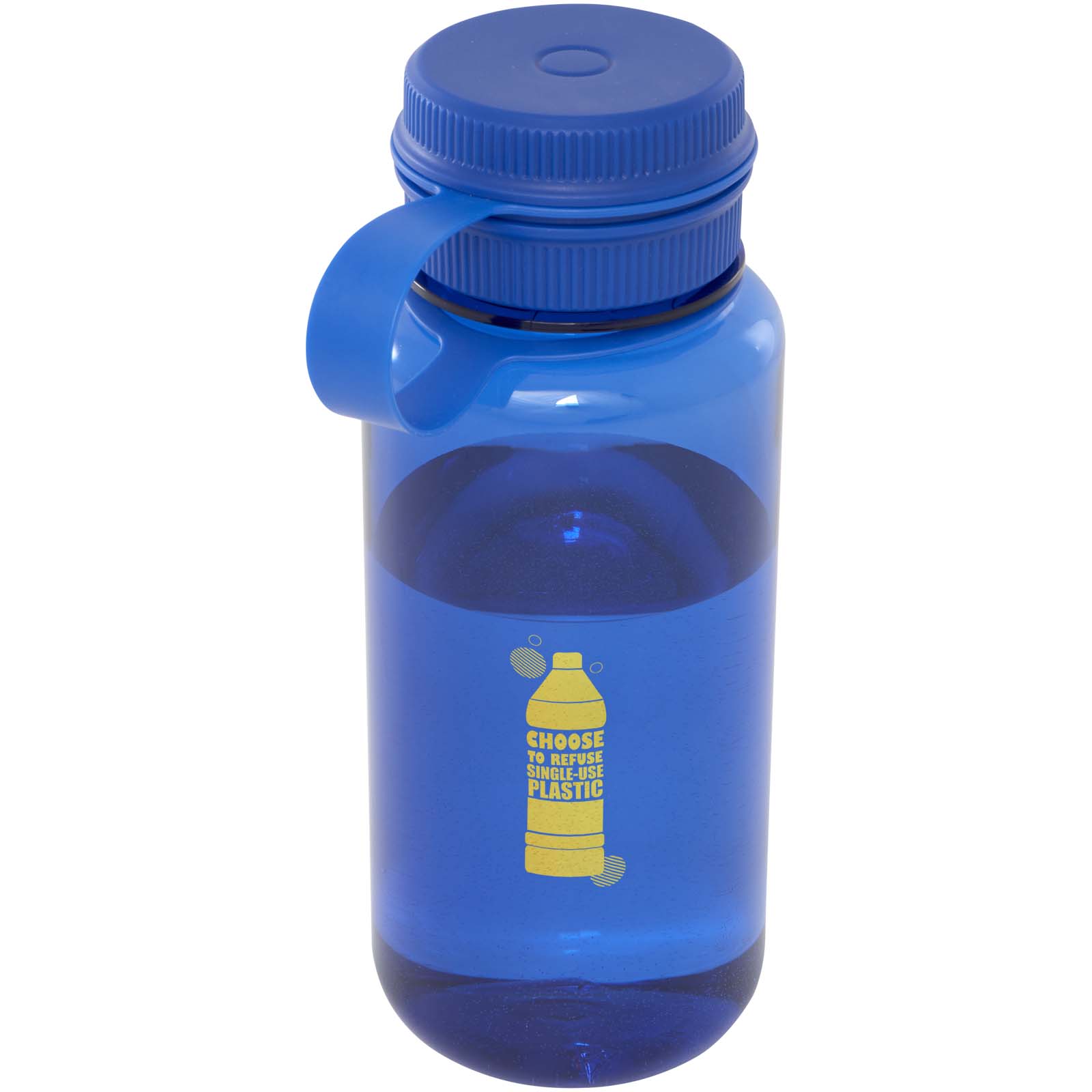 Botella deportiva de RPET con certificado RCS, de 900 ml y con tapa multifunción Ryder