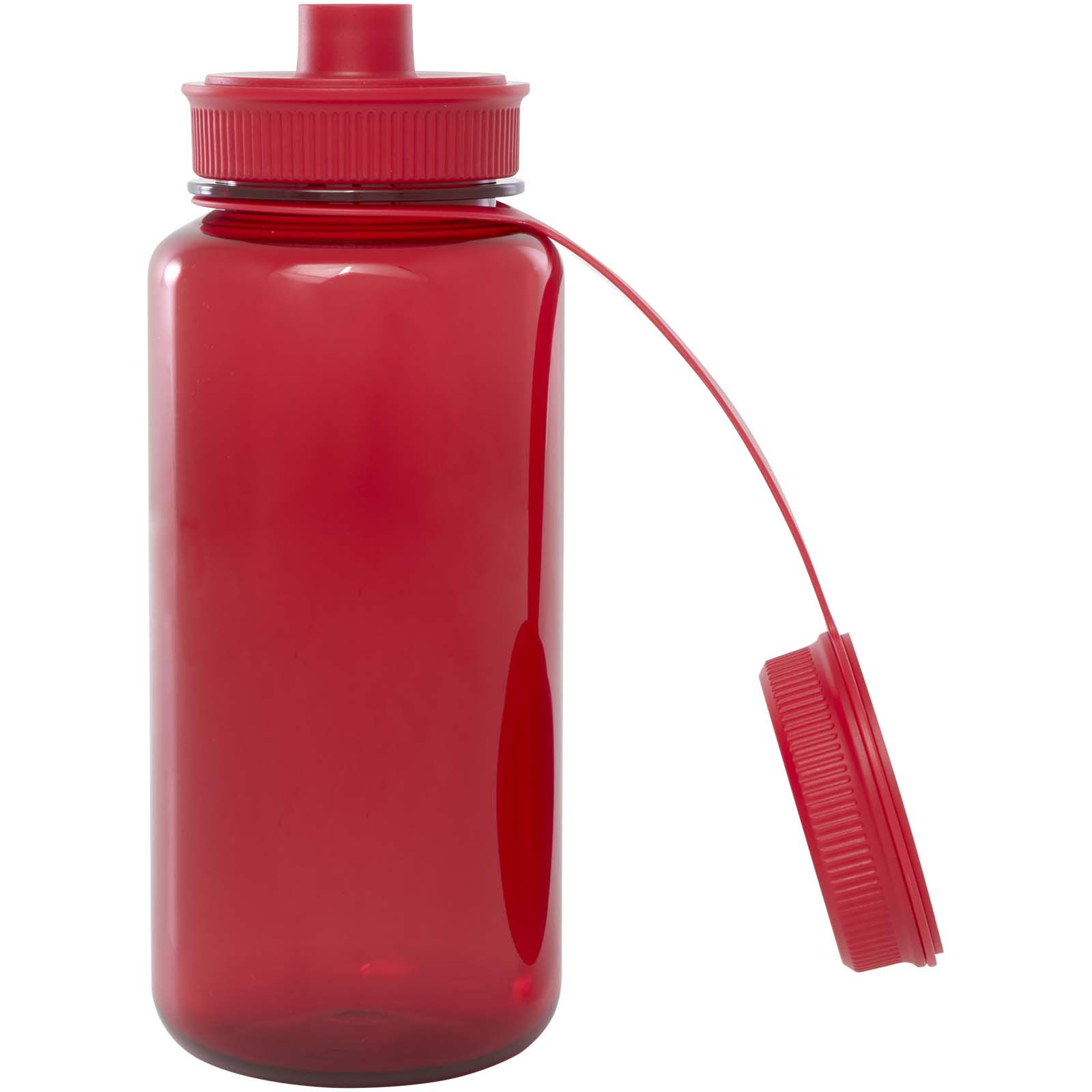 Botella deportiva de RPET con certificado RCS, de 900 ml y con tapa multifunción Ryder