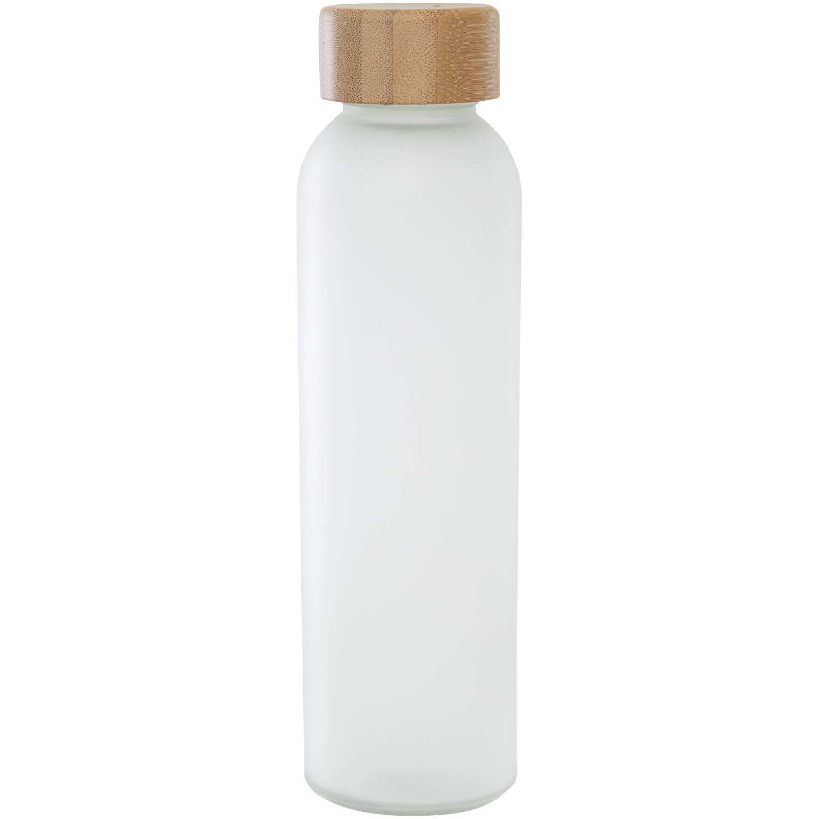 Botella de 500 ml de vidrio sodocálcico mate con tapa de bambú  Lume