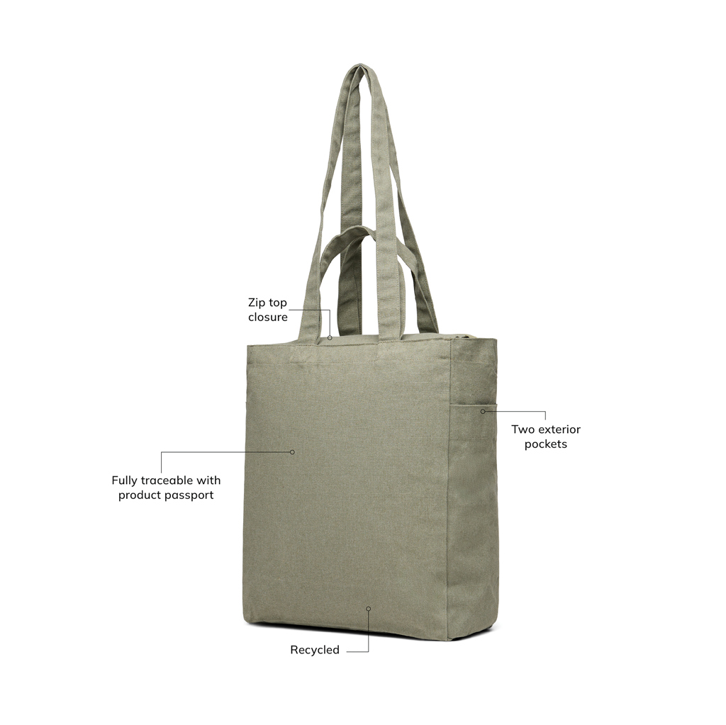 Bolsa con cremallera de lona reciclada VINGA Hilo AWARE™