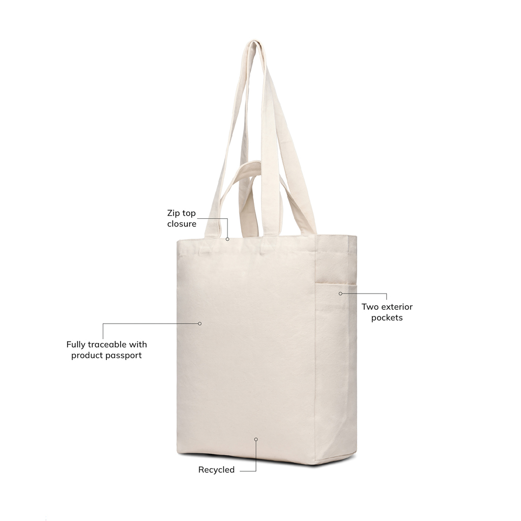 Bolsa con cremallera de lona reciclada VINGA Hilo AWARE™