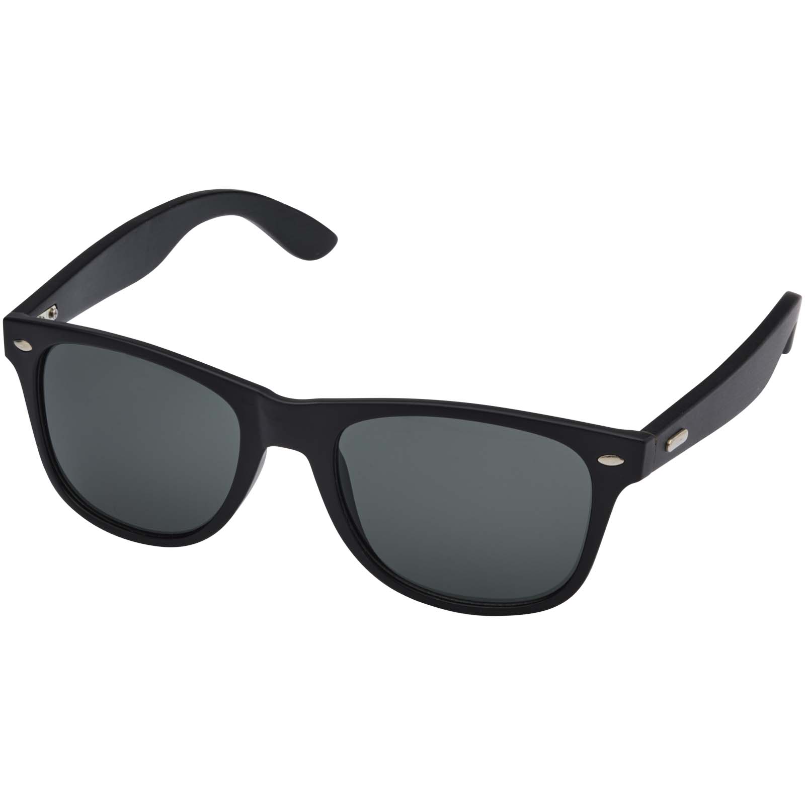 Gafas de sol de bambú con revestimiento en negro Arlo