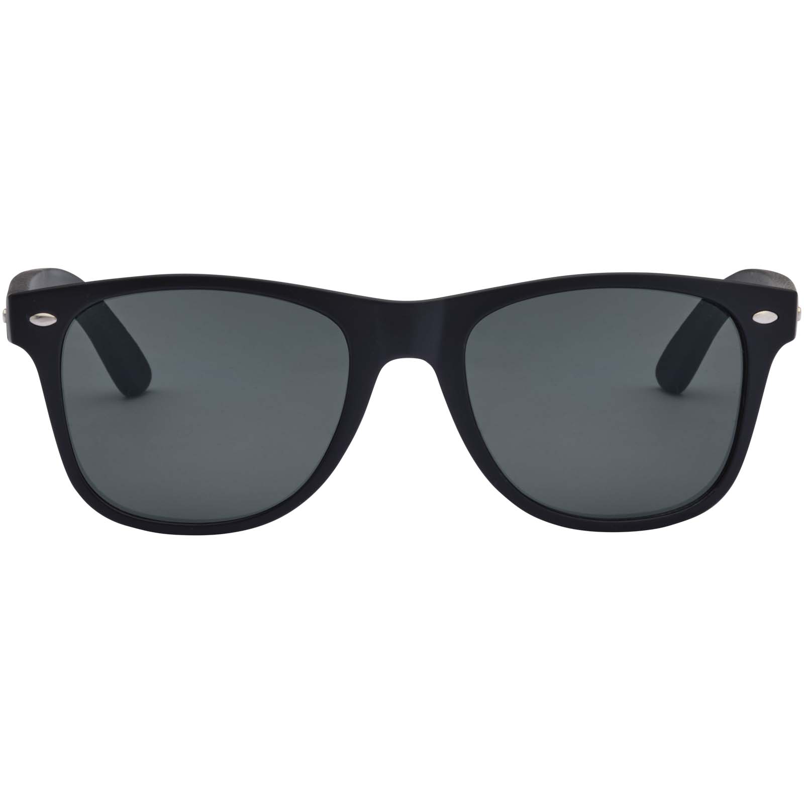 Gafas de sol de bambú con revestimiento en negro Arlo