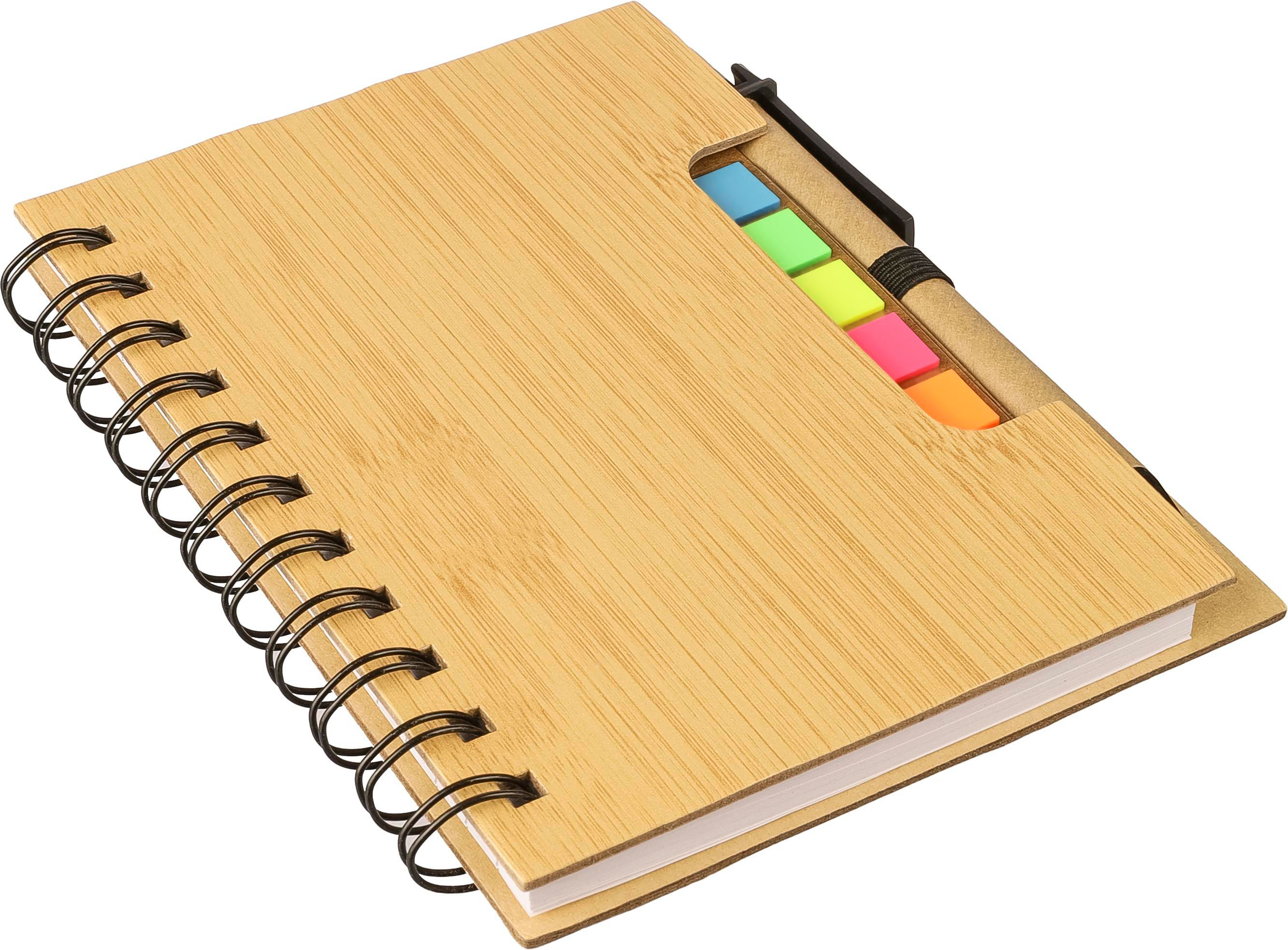 Libreta símil bambú con memos Niall