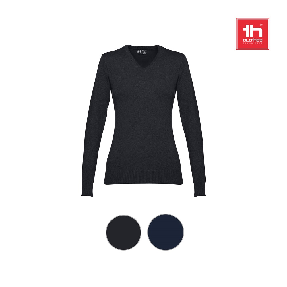 THC MILAN WOMEN. Jersey con cuello en "V" para mujer