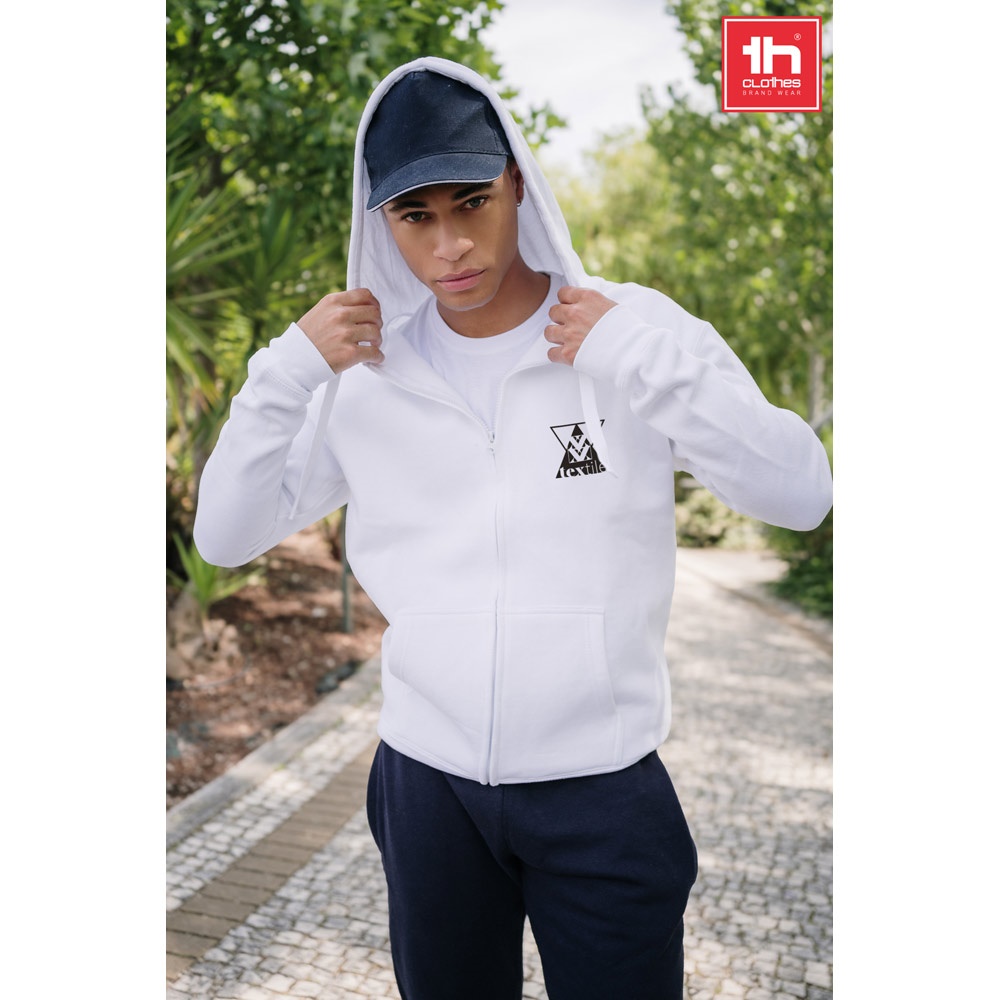 THC AMSTERDAM. Sudadera para hombre, con cremallera y capucha