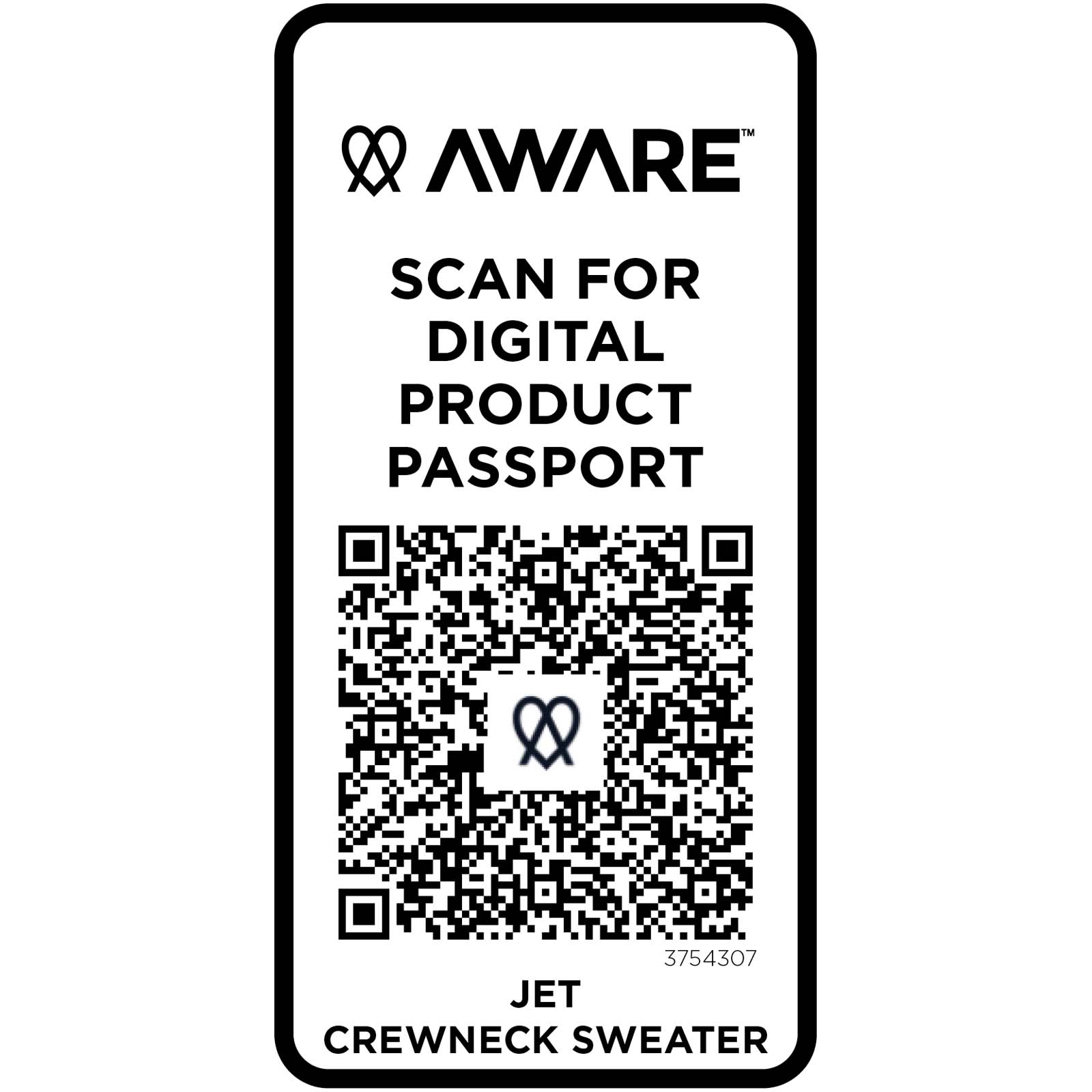 Jersey reciclado de cuello redondo unisex Aware™ Jet