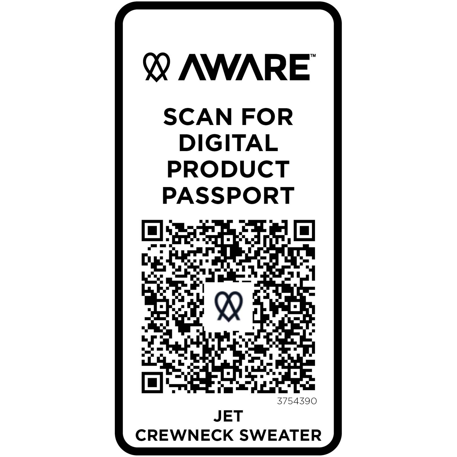 Jersey reciclado de cuello redondo unisex Aware™ Jet