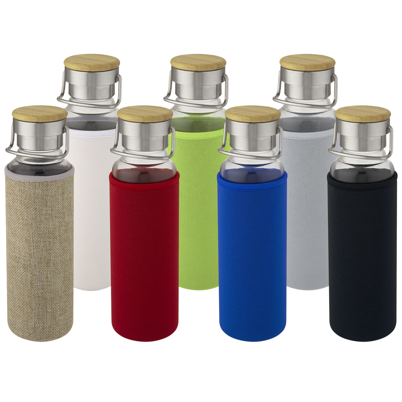 Botella de vidrio borosilicato con funda de neopreno de 660 ml Thor