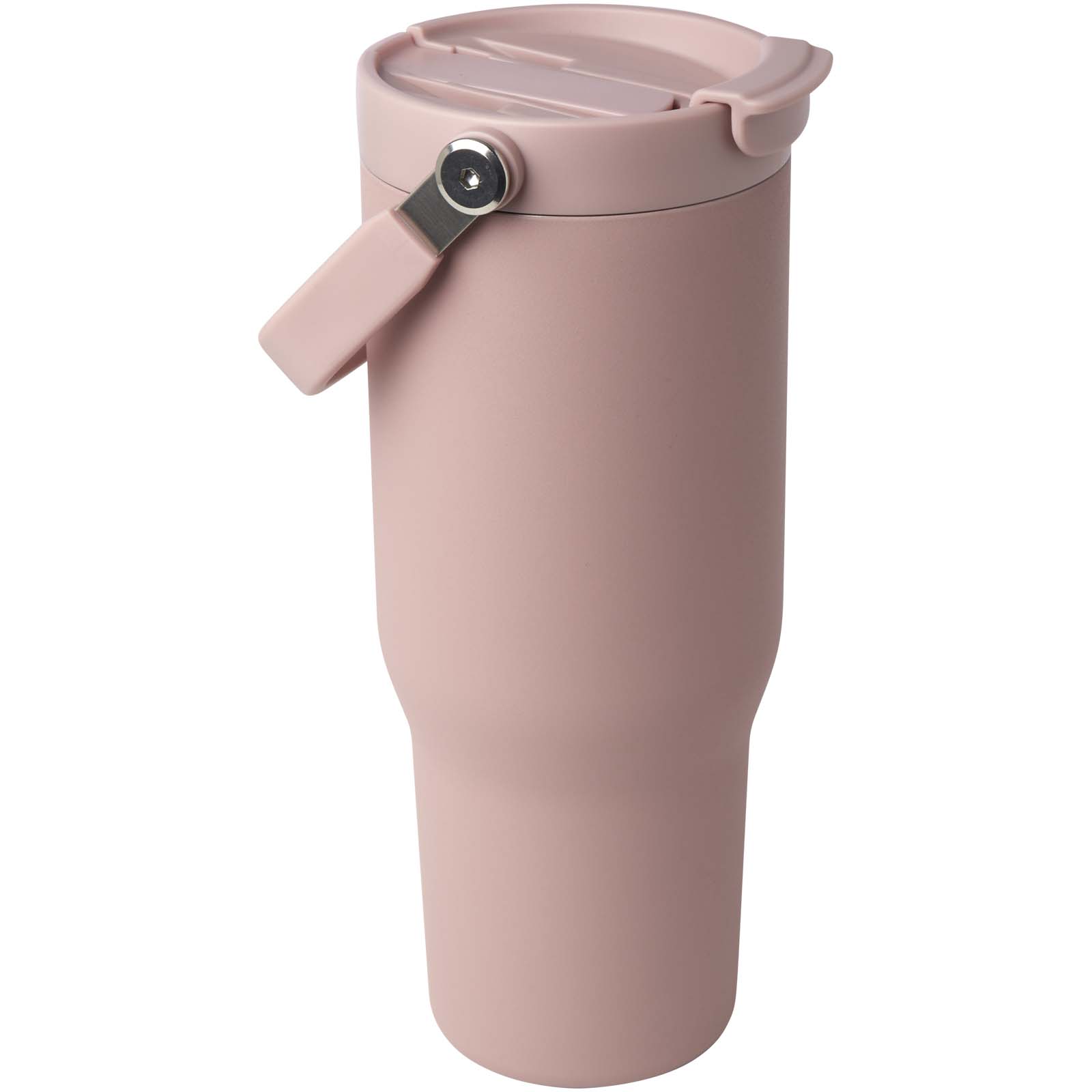 Vaso con aislamiento al vacío de cobre de acero inoxidable reciclado certificado RCS de 900 ml y con tapa de doble función Bronx