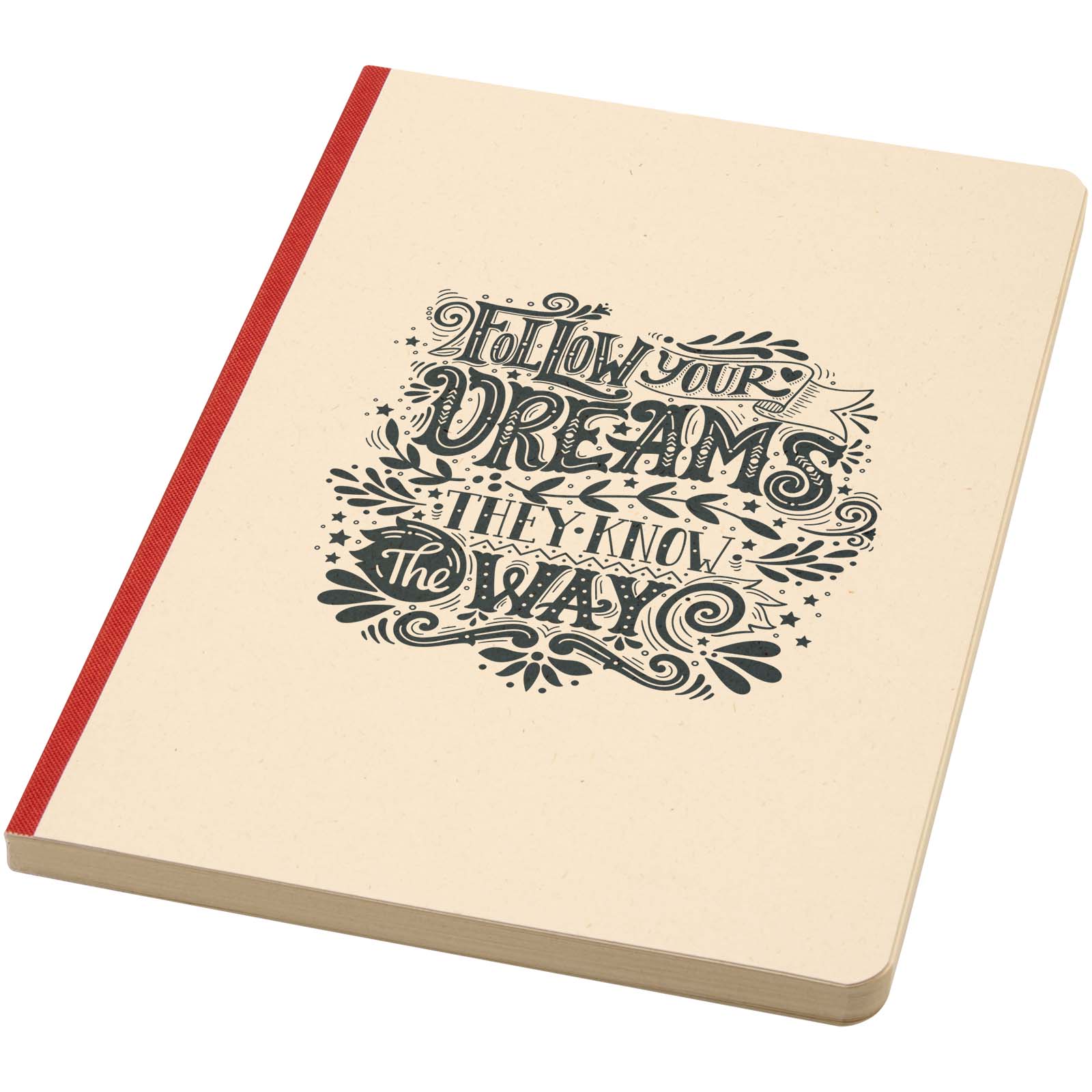 Libreta A5 de tapa blanda de RPET y caña de azúcar Liliana