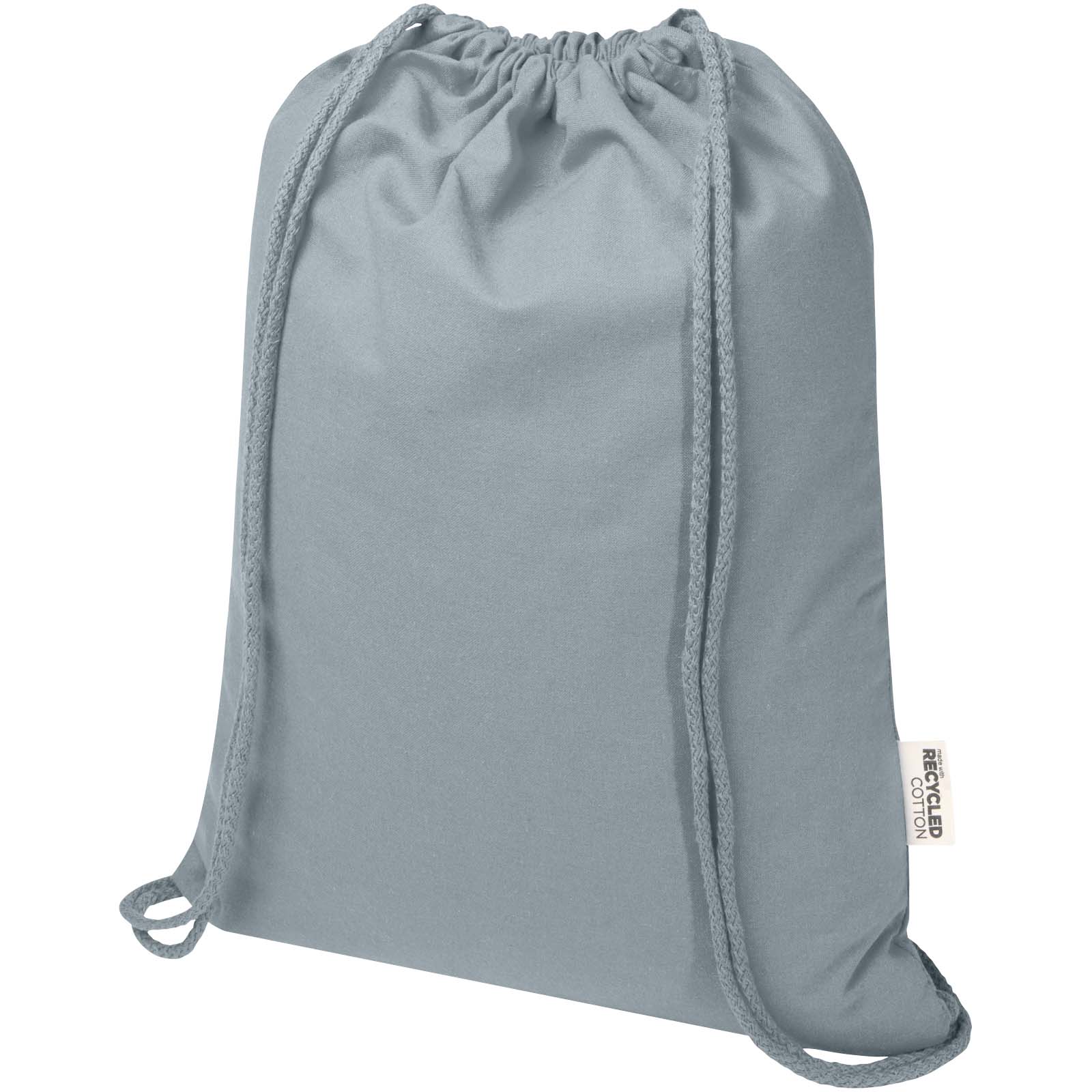 Bolsa de 5 L con cordón de algodón reciclado de 140 g/m² con certificado GRS Oregon Blend