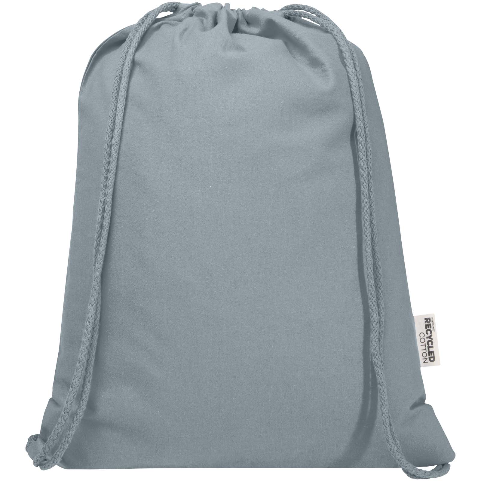 Bolsa de 5 L con cordón de algodón reciclado de 140 g/m² con certificado GRS Oregon Blend