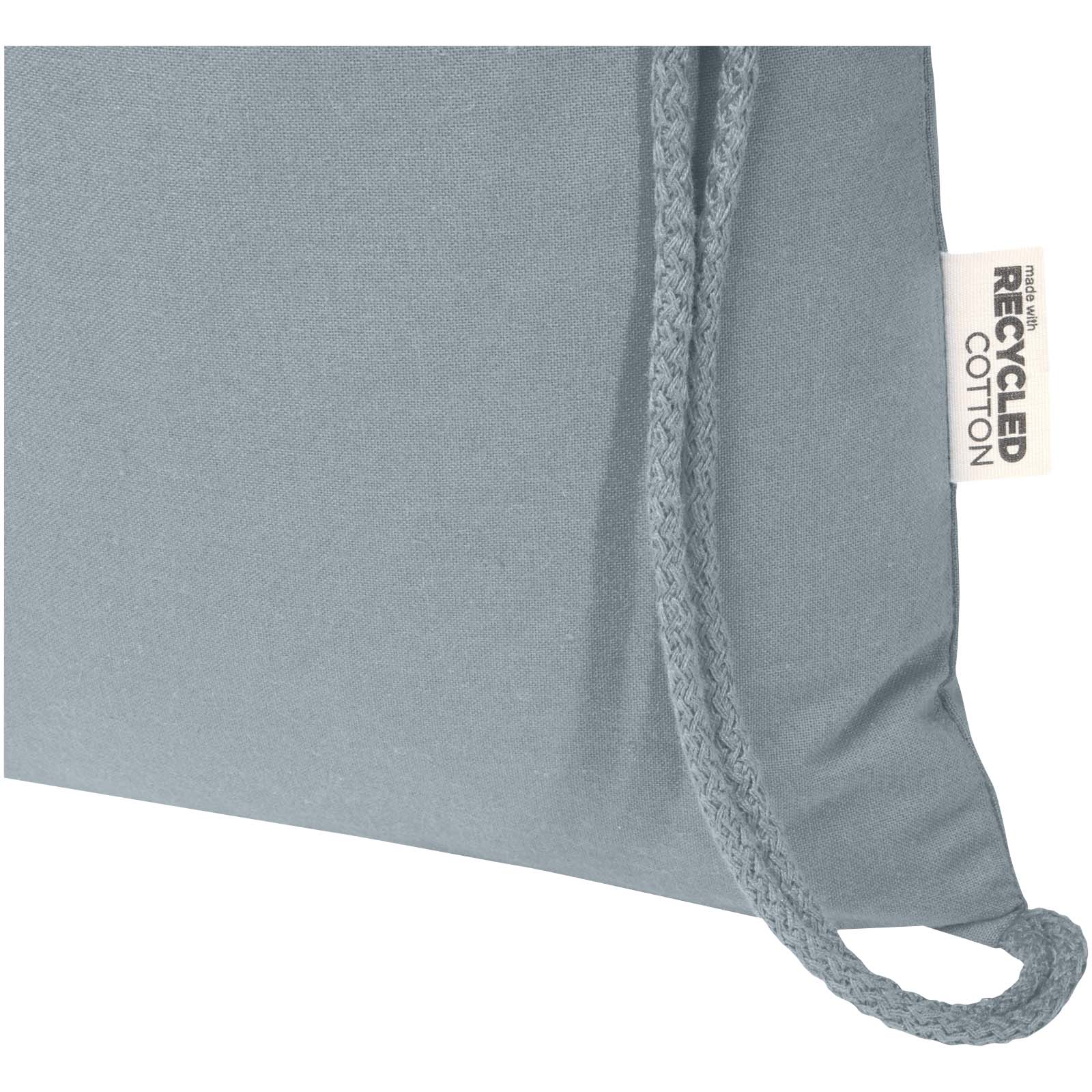 Bolsa de 5 L con cordón de algodón reciclado de 140 g/m² con certificado GRS Oregon Blend