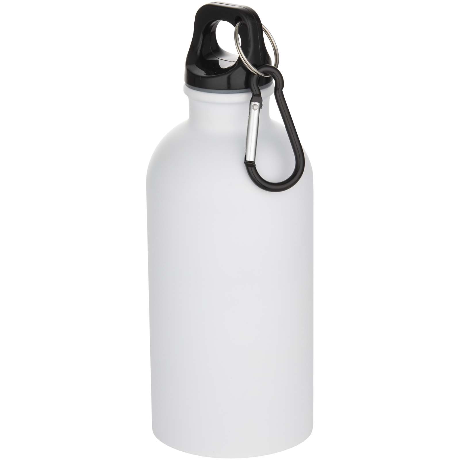 Botella de 400 ml de acero inoxidable mate con certificado RCS de una sola pared con mosquetón Oregon