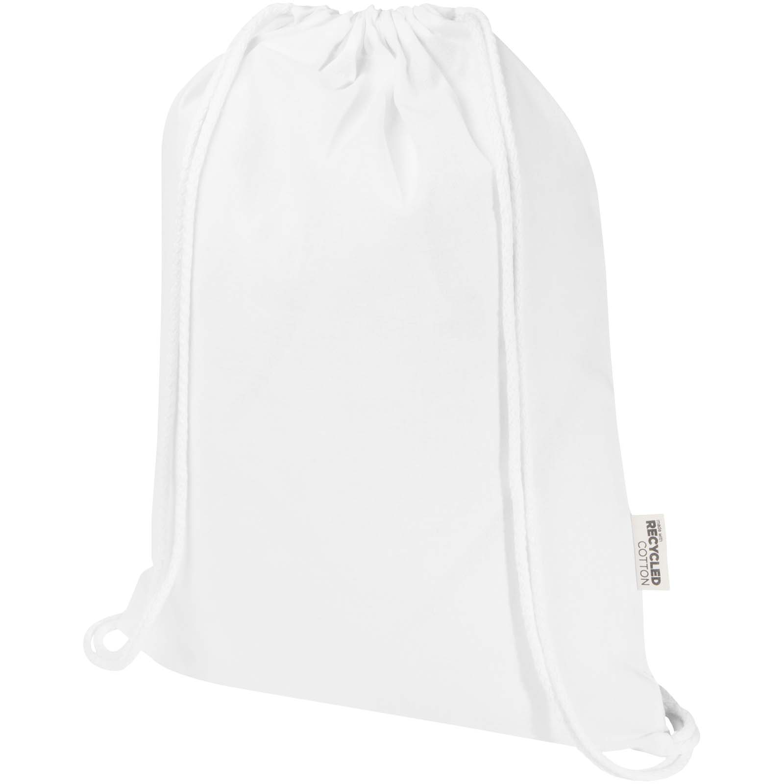 Bolsa de 5 L con cordón de algodón reciclado de 140 g/m² con certificado GRS Oregon Blend