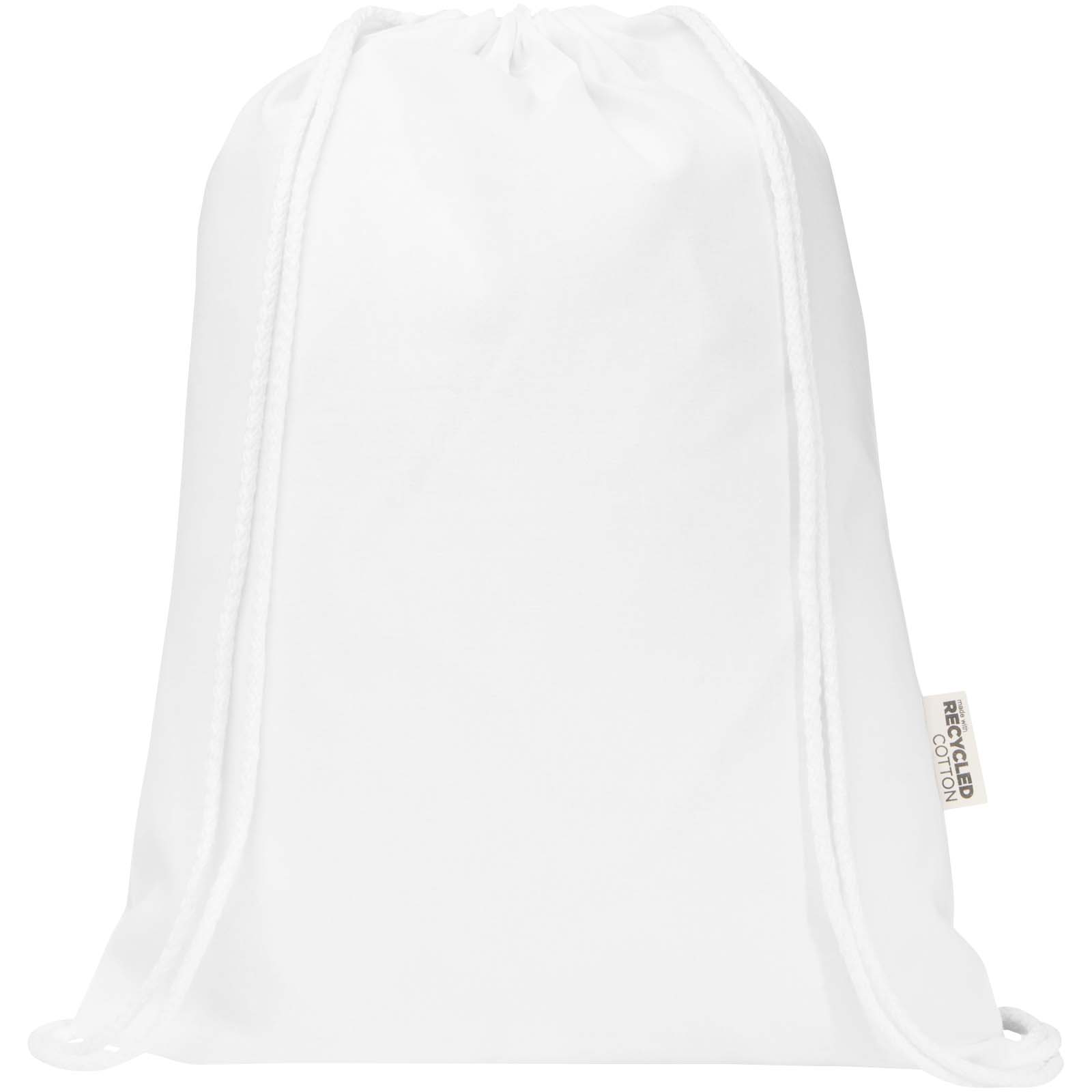 Bolsa de 5 L con cordón de algodón reciclado de 140 g/m² con certificado GRS Oregon Blend