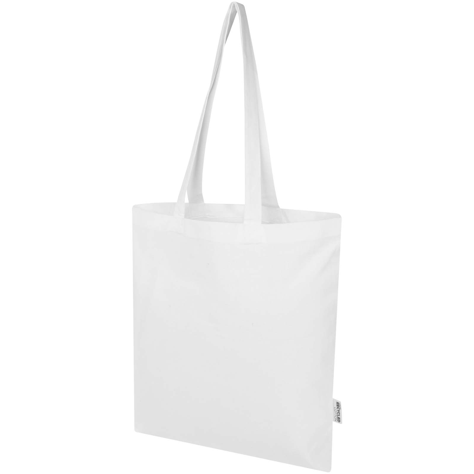 Bolsa Tote de 7 L de algodón reciclado de 140 g/m² con certificado GRS Madras Blend