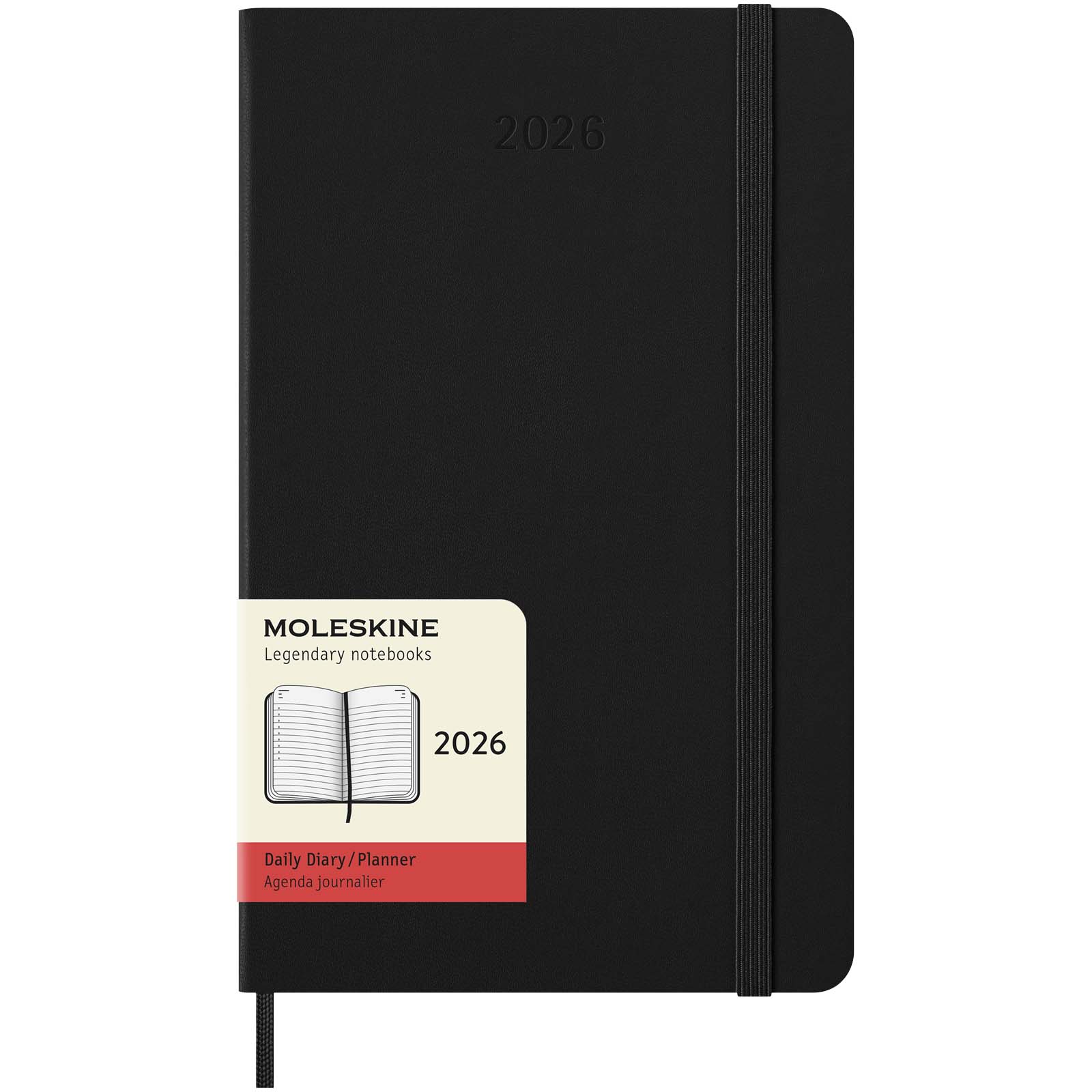 Agenda diaria de 12 meses con tapa dura Moleskine