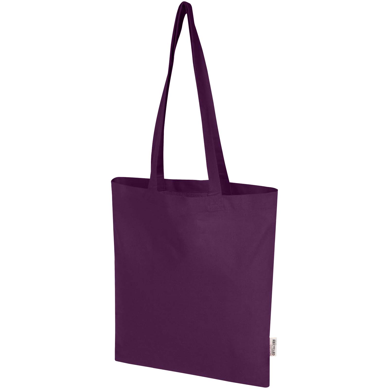 Bolsa Tote de 7 L de algodón reciclado de 140 g/m² con certificado GRS Madras Blend