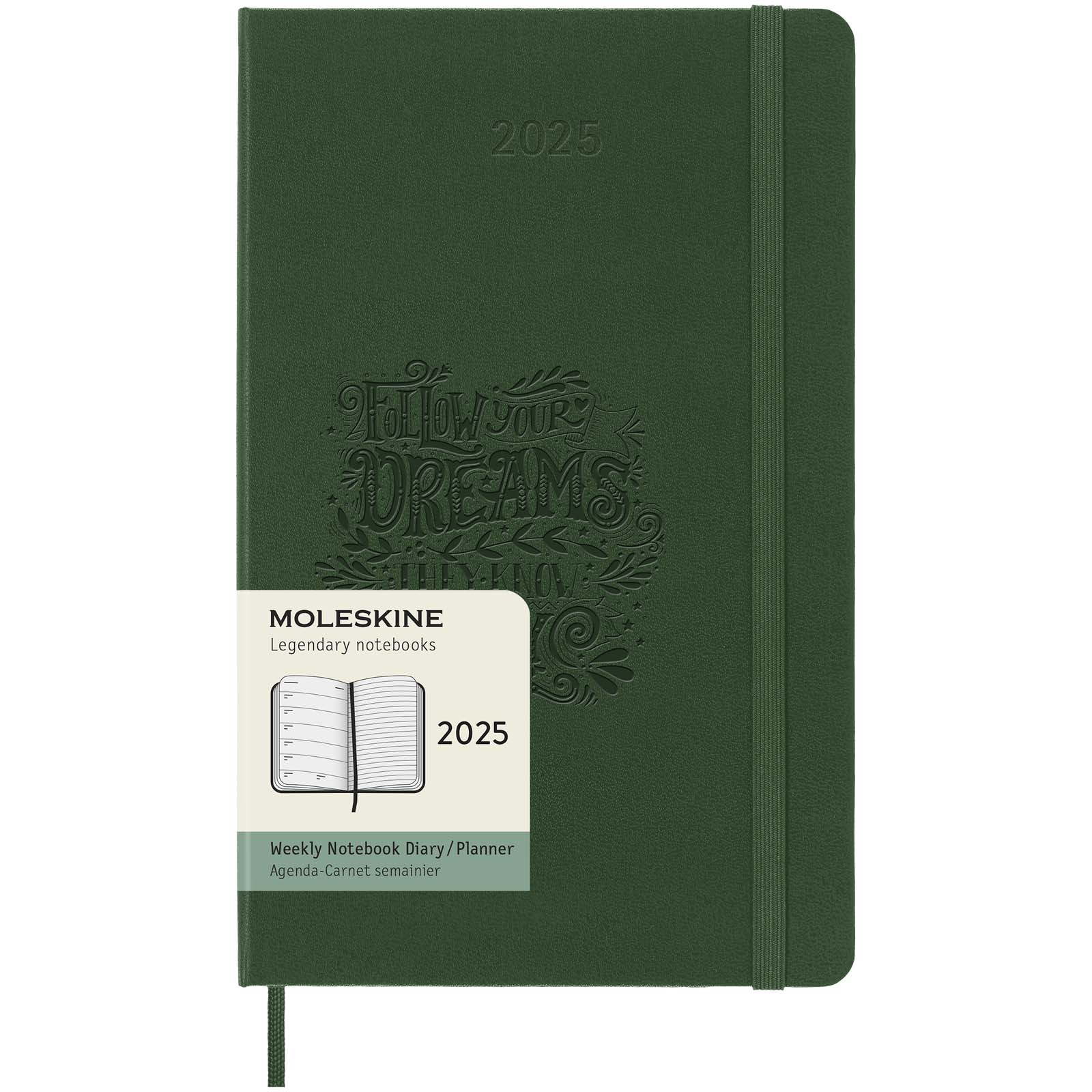 Planificador semanal L con tapa dura de 12 meses Moleskine