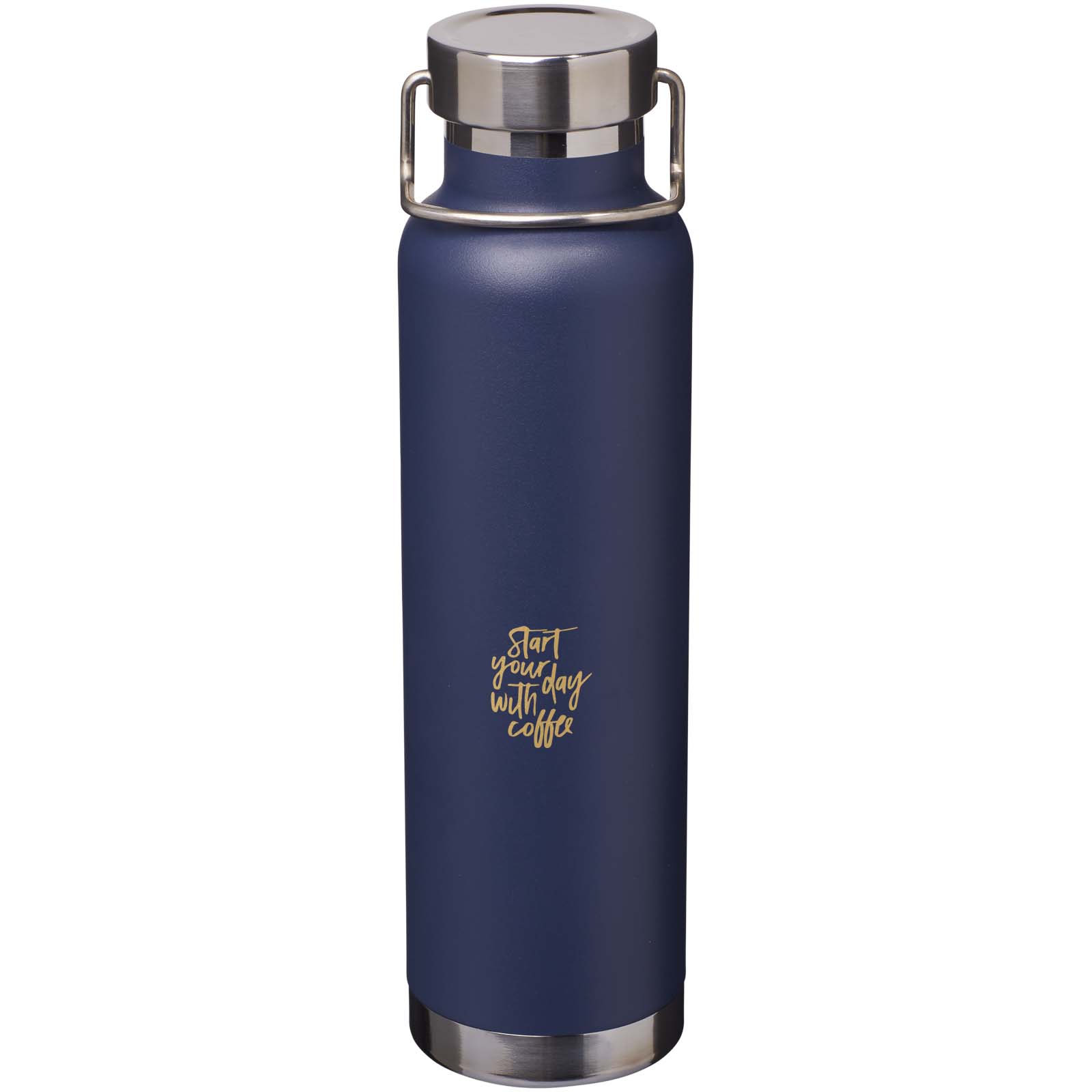 Botella de 650 ml de acero inoxidable reciclado con certificado RCS con aislamiento de cobre Thor