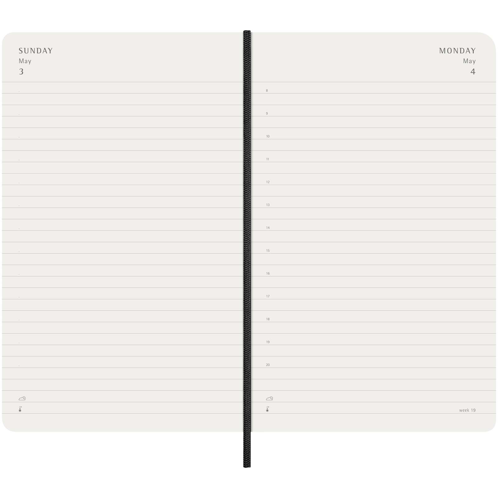 Agenda diaria de 12 meses con tapa blanda Moleskine