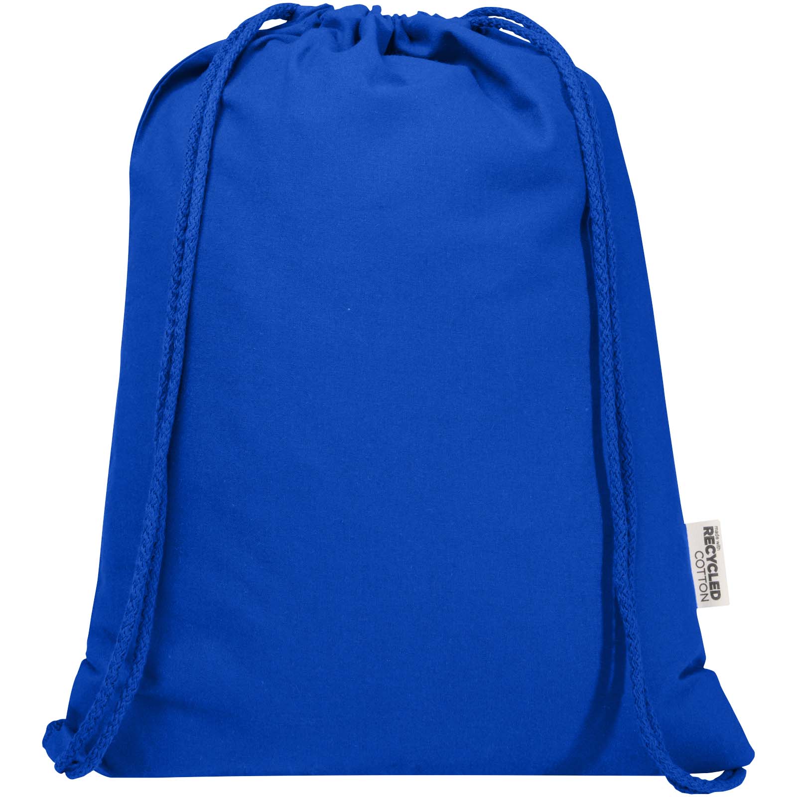 Bolsa de 5 L con cordón de algodón reciclado de 140 g/m² con certificado GRS Oregon Blend