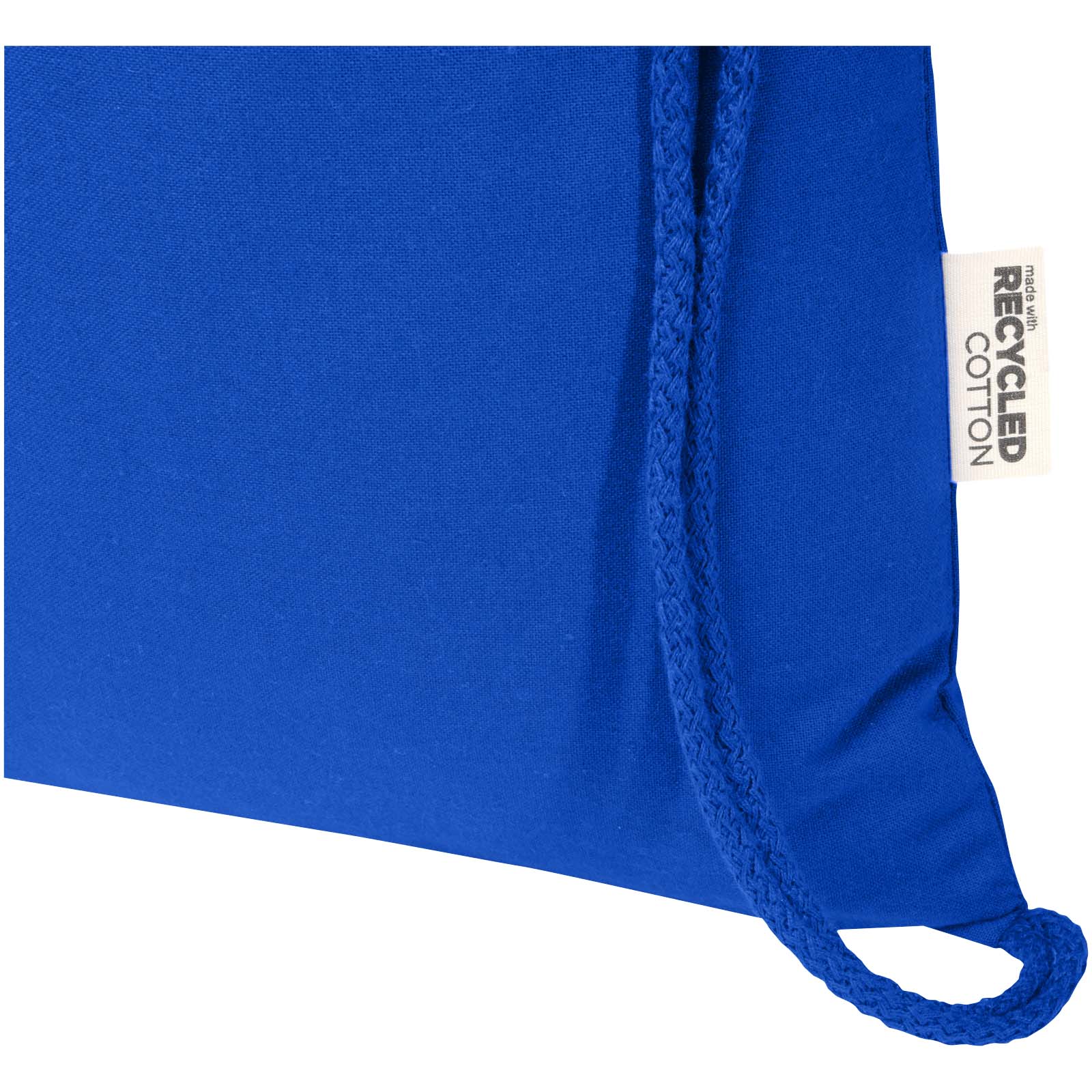 Bolsa de 5 L con cordón de algodón reciclado de 140 g/m² con certificado GRS Oregon Blend