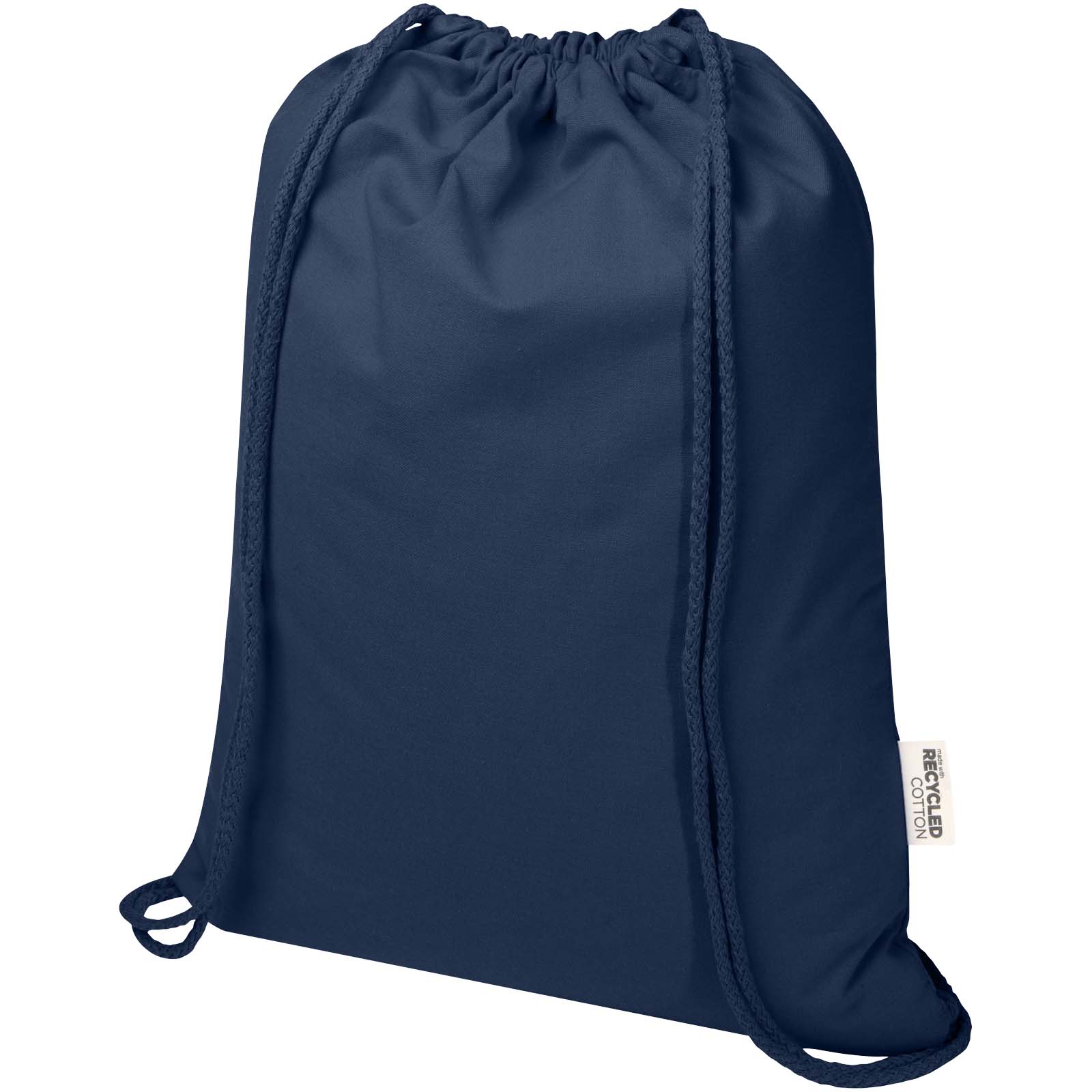 Bolsa de 5 L con cordón de algodón reciclado de 140 g/m² con certificado GRS Oregon Blend