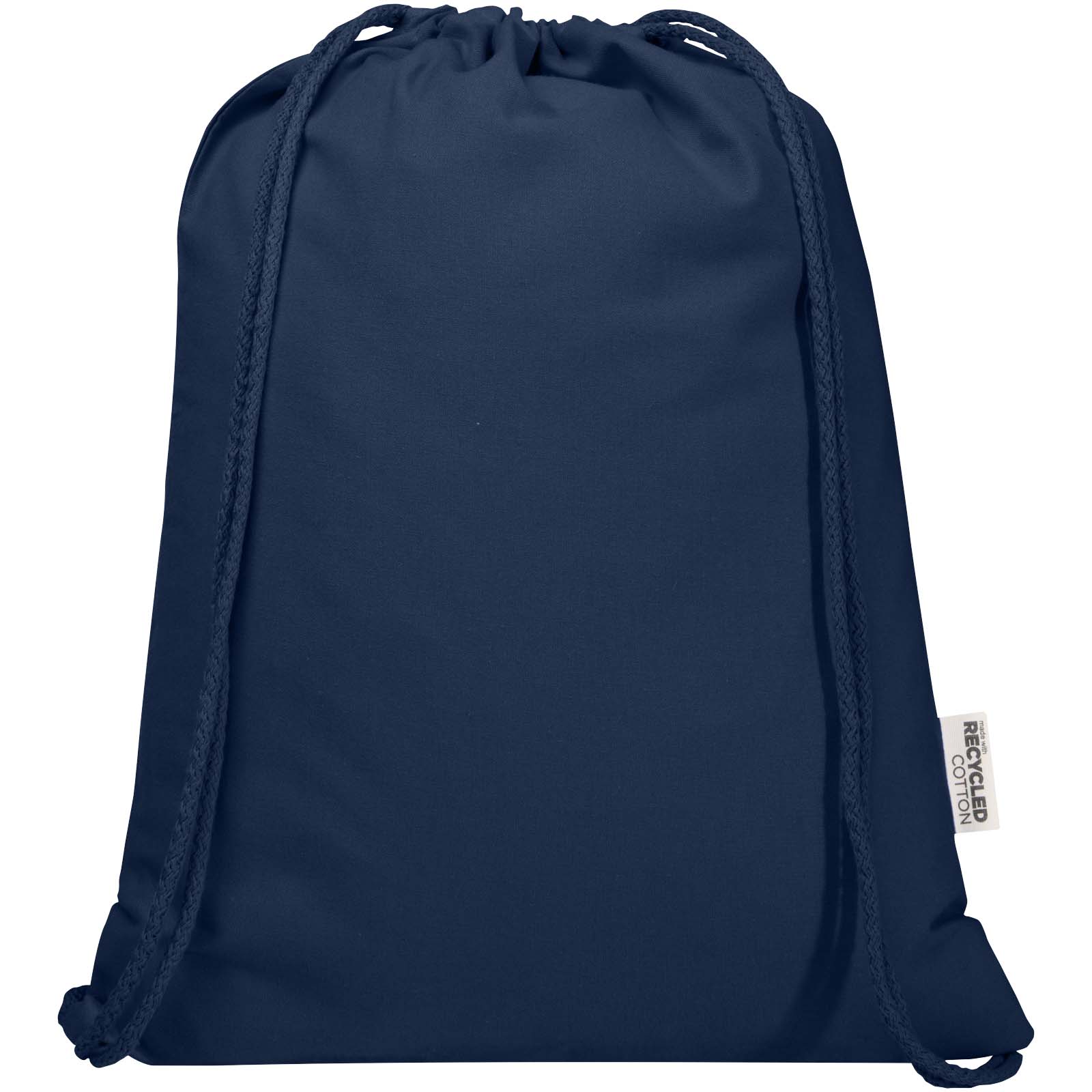 Bolsa de 5 L con cordón de algodón reciclado de 140 g/m² con certificado GRS Oregon Blend