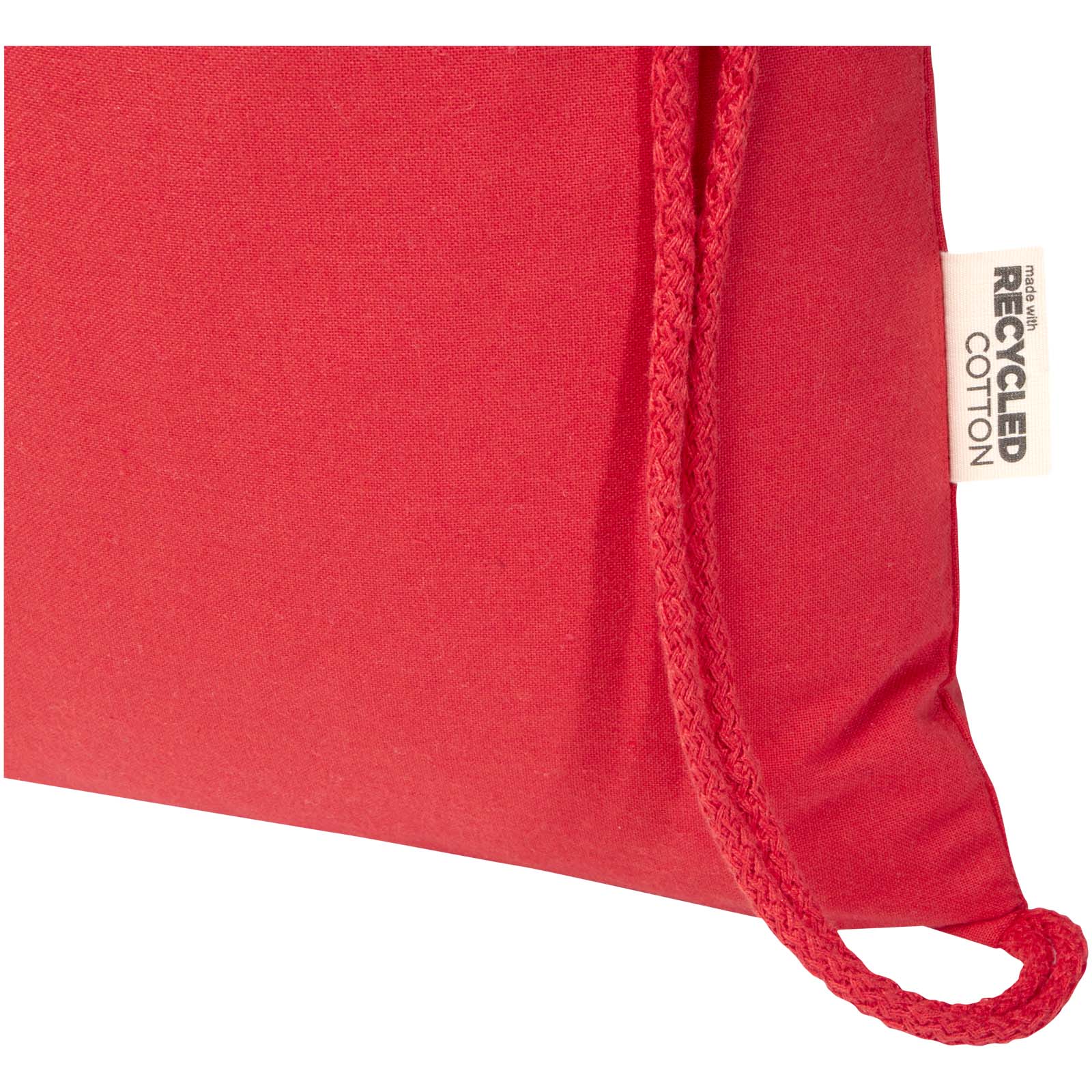 Bolsa de 5 L con cordón de algodón reciclado de 140 g/m² con certificado GRS Oregon Blend