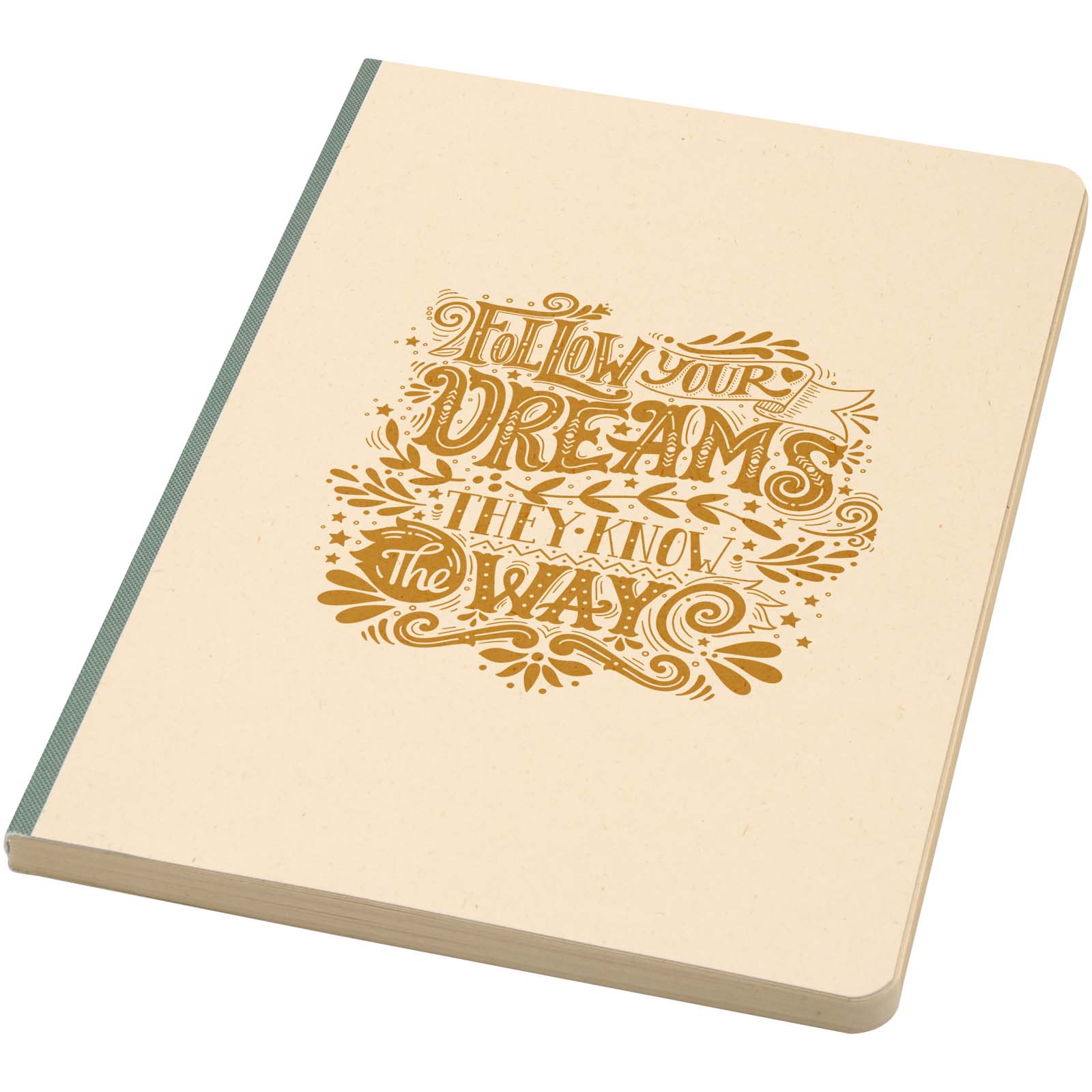 Libreta A5 de tapa blanda de RPET y caña de azúcar Liliana
