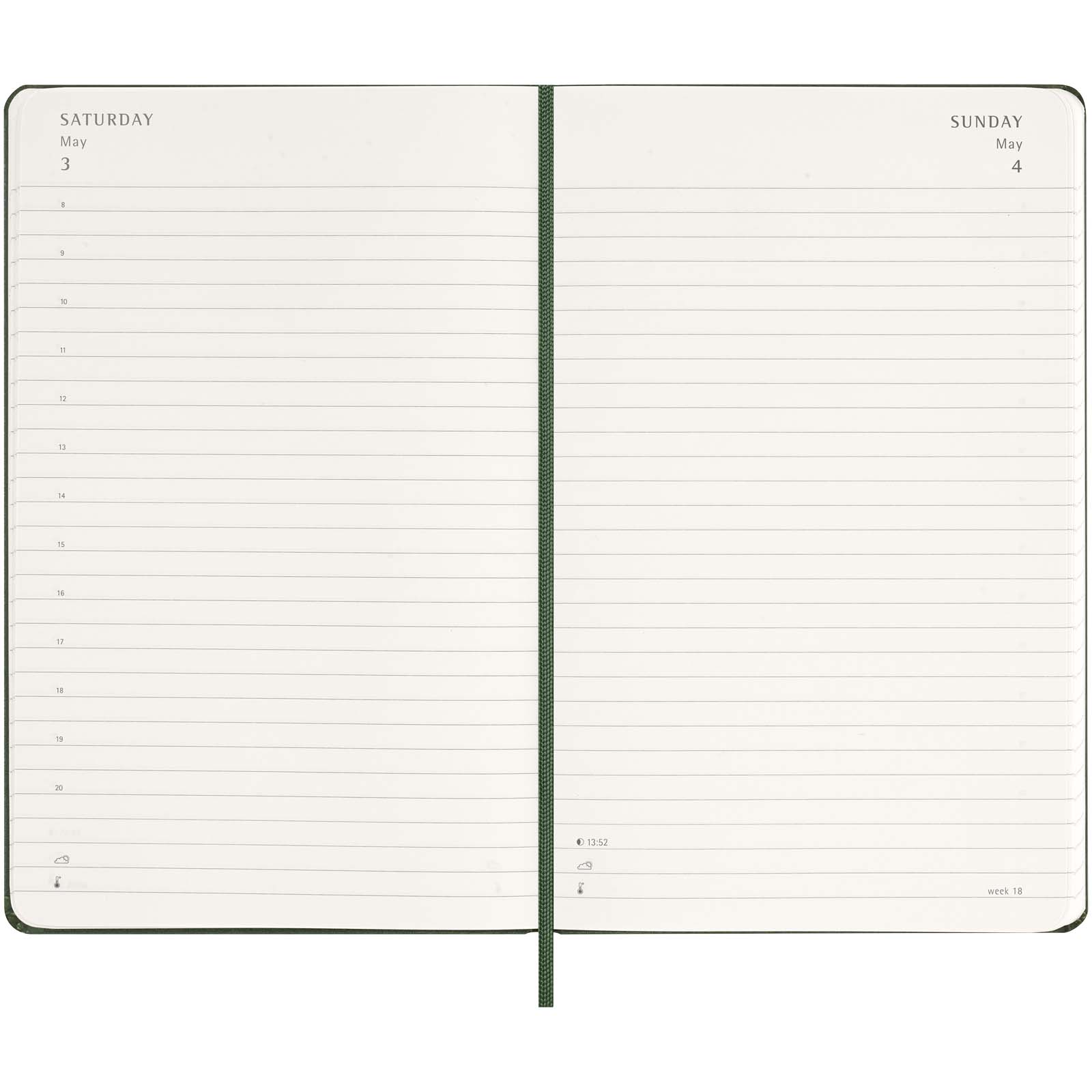 Agenda diaria de 12 meses con tapa dura Moleskine