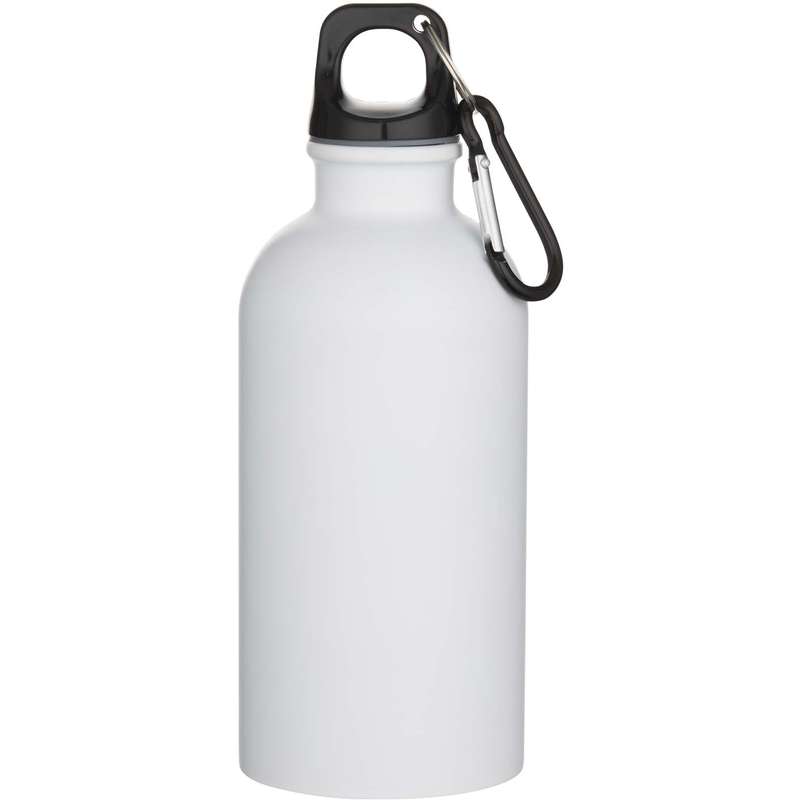 Botella de 400 ml de acero inoxidable mate con certificado RCS de una sola pared con mosquetón Oregon