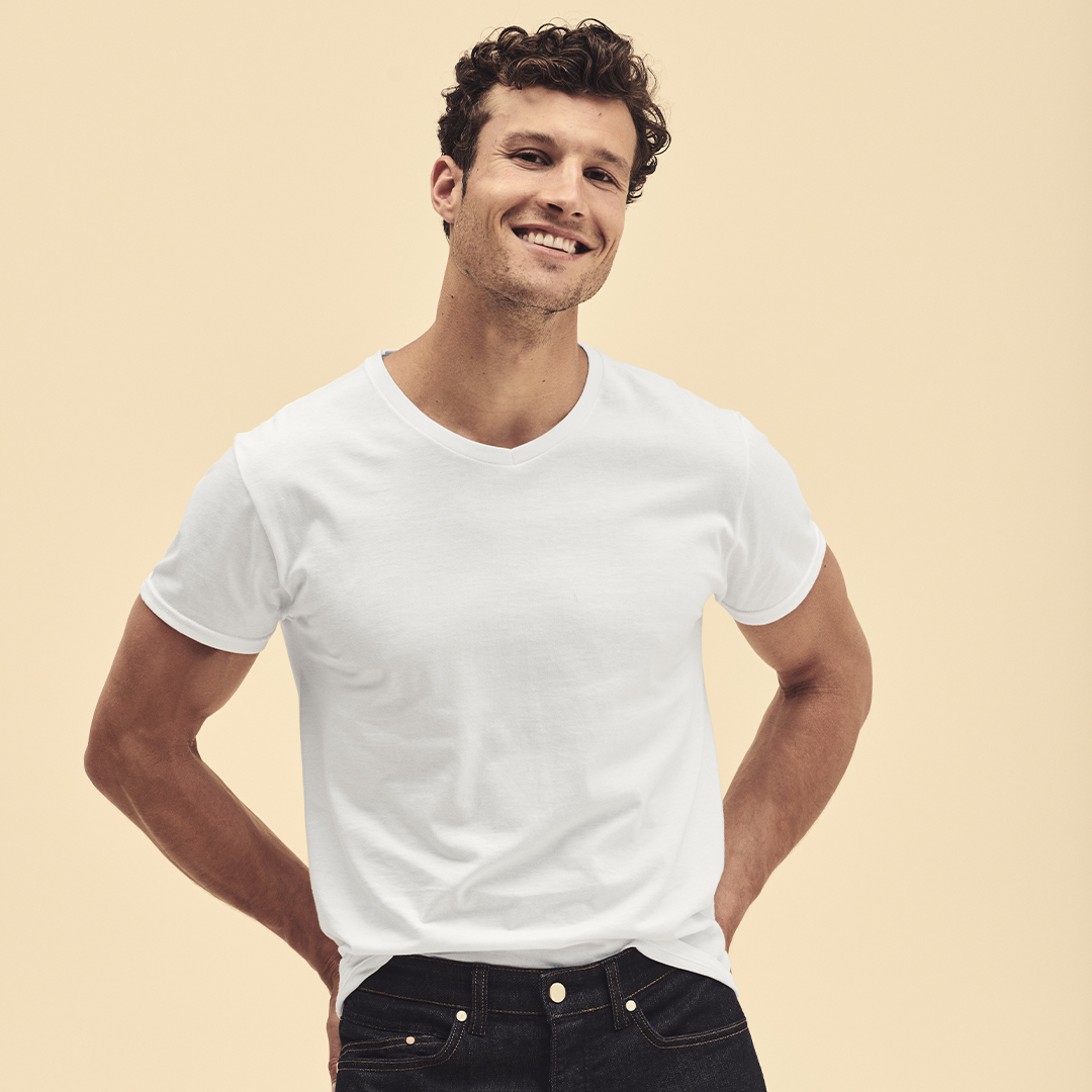Camiseta Adulto Blanca Iconic V-Neck