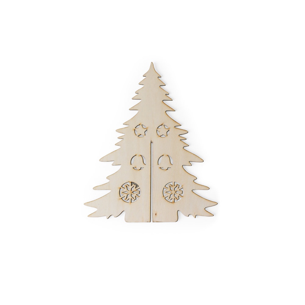 PINERY. Árbol de Navidad de madera plegable para colorear
