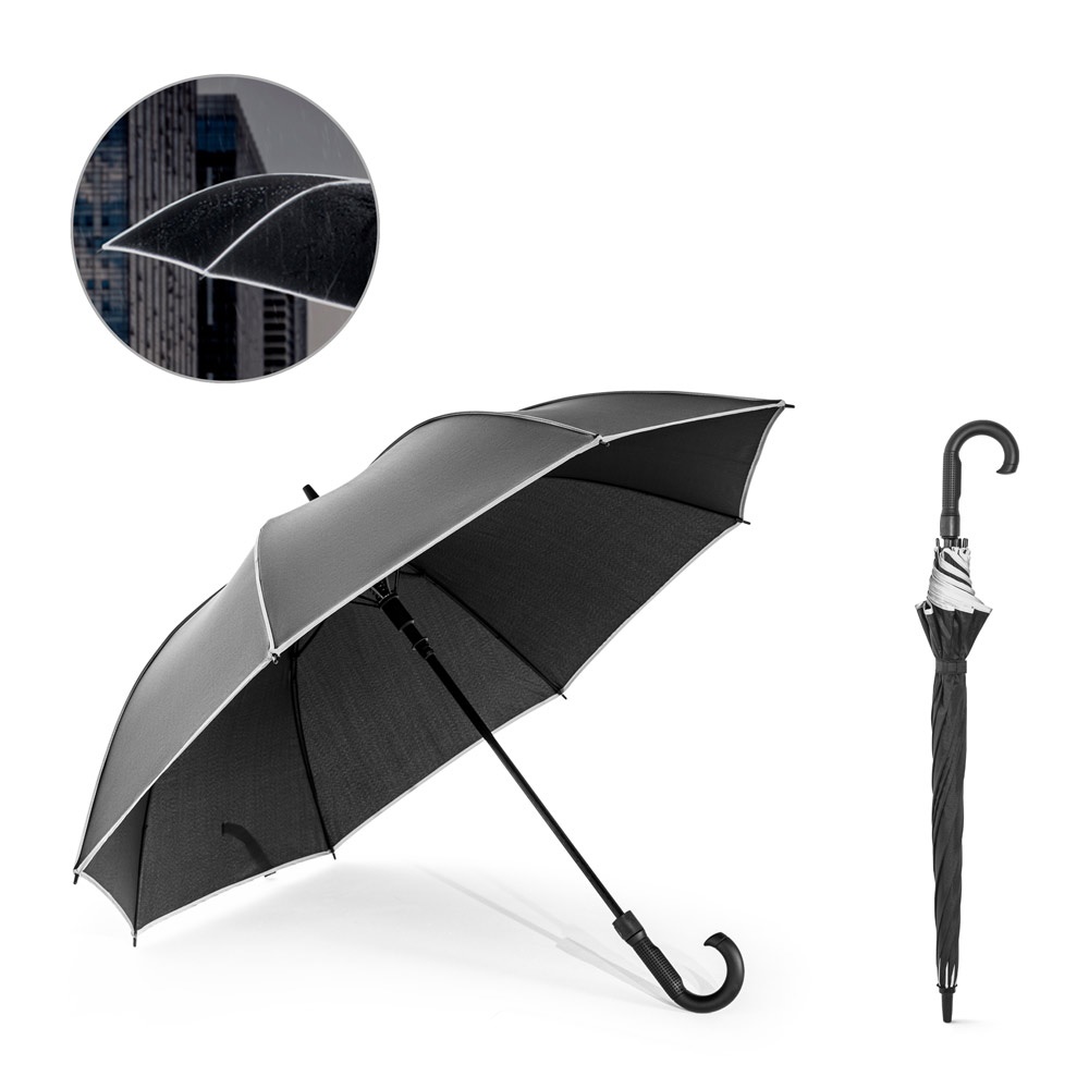 FINNLEY. Paraguas de 68 cm de poliéster reciclado (100 % rPET) pongee 190T, resistente al viento