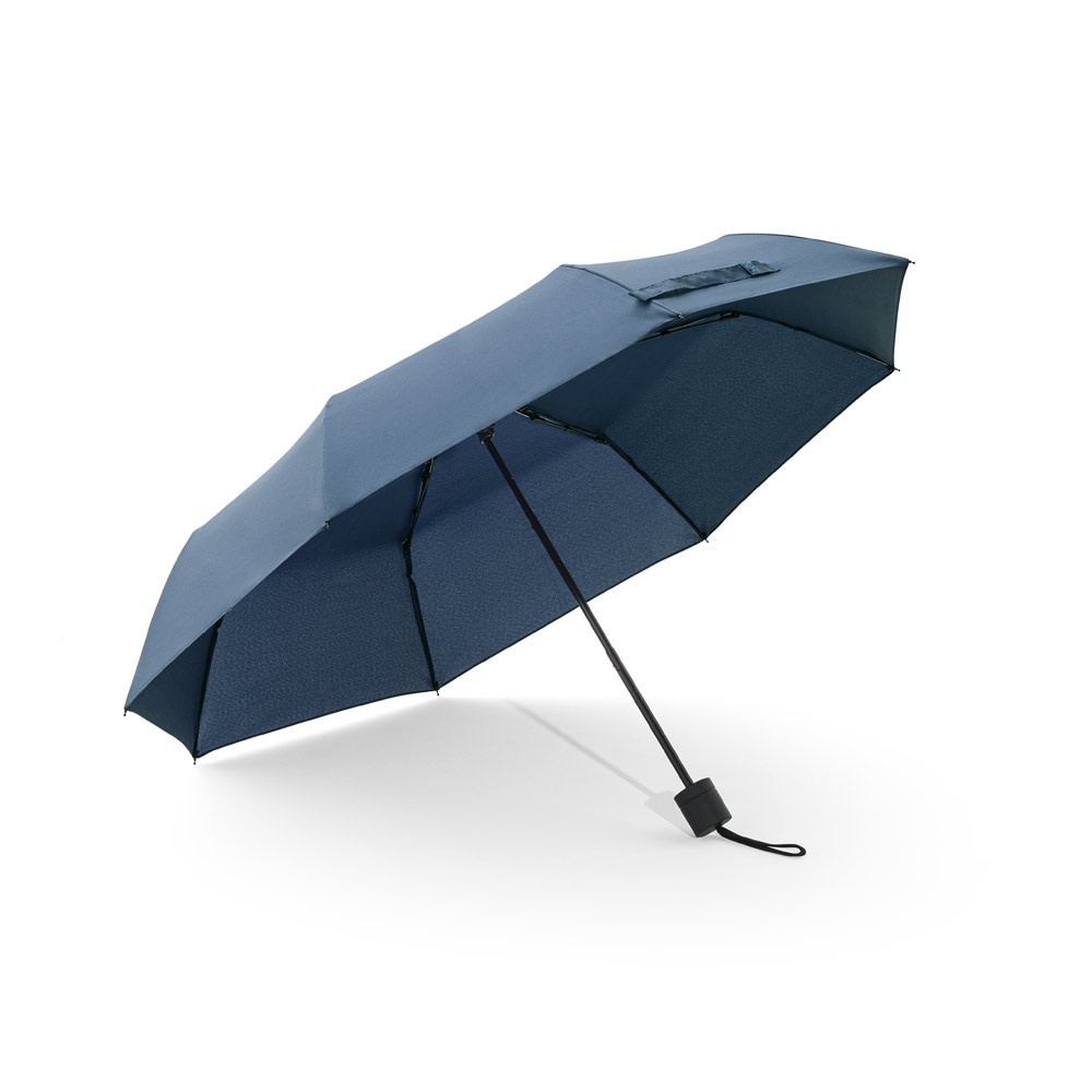 AIDEN. Paraguas de 53 cm de poliéster reciclado (100 % rPET) pongee 190T, plegable en 3 secciones
