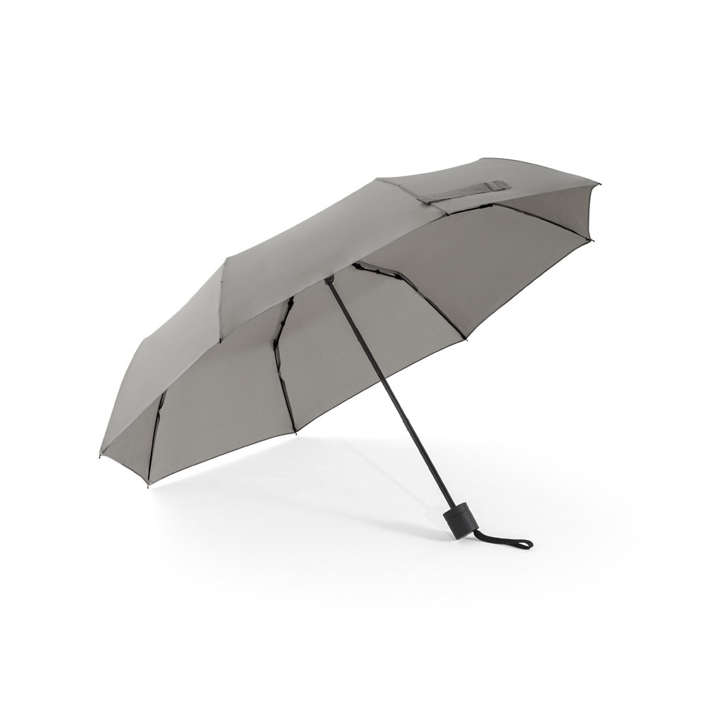 AIDEN. Paraguas de 53 cm de poliéster reciclado (100 % rPET) pongee 190T, plegable en 3 secciones