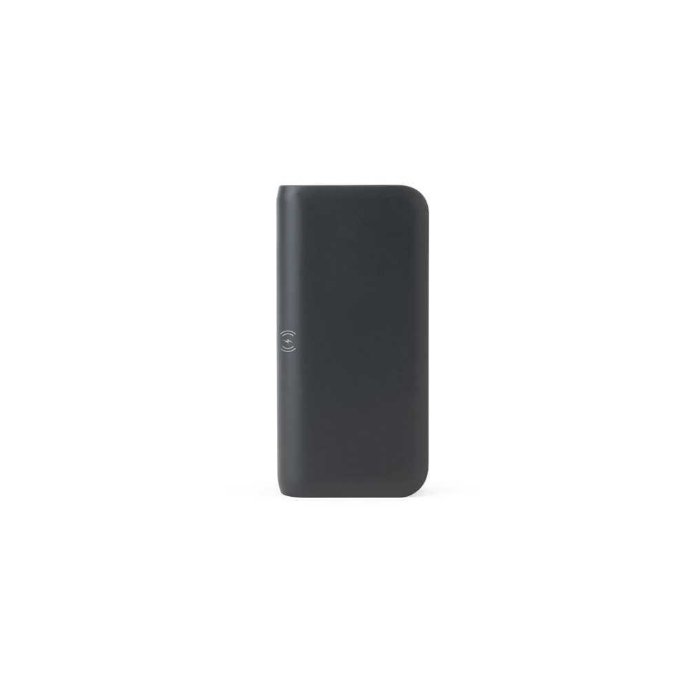 BECKER 20. Batería externa de 20 000 mAh en ABS reciclado (100 % rABS) con cargador inalámbrico ultrarrápido de 15 W