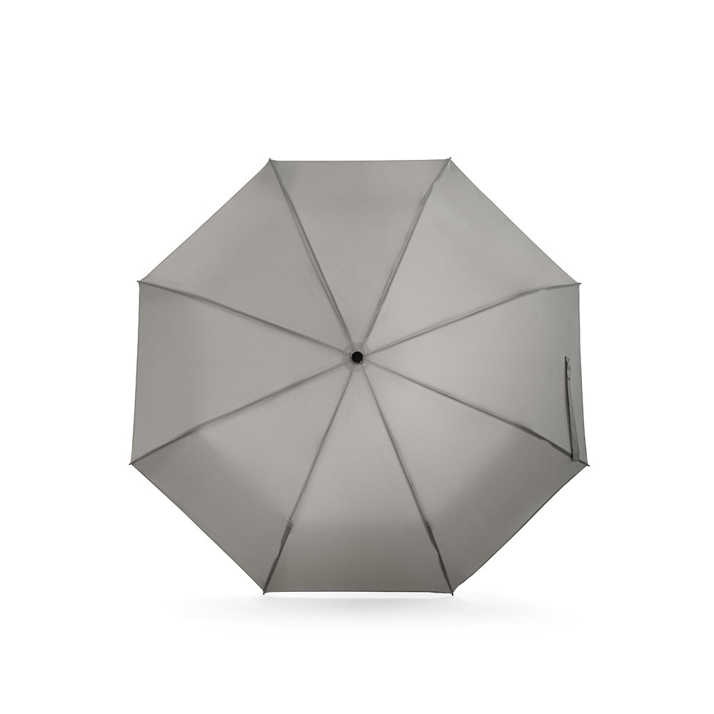 AIDEN. Paraguas de 53 cm de poliéster reciclado (100 % rPET) pongee 190T, plegable en 3 secciones