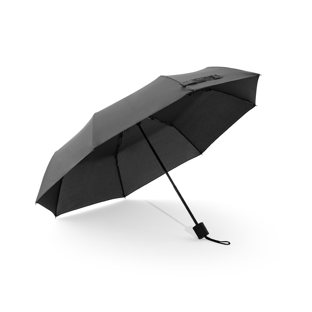 AIDEN. Paraguas de 53 cm de poliéster reciclado (100 % rPET) pongee 190T, plegable en 3 secciones