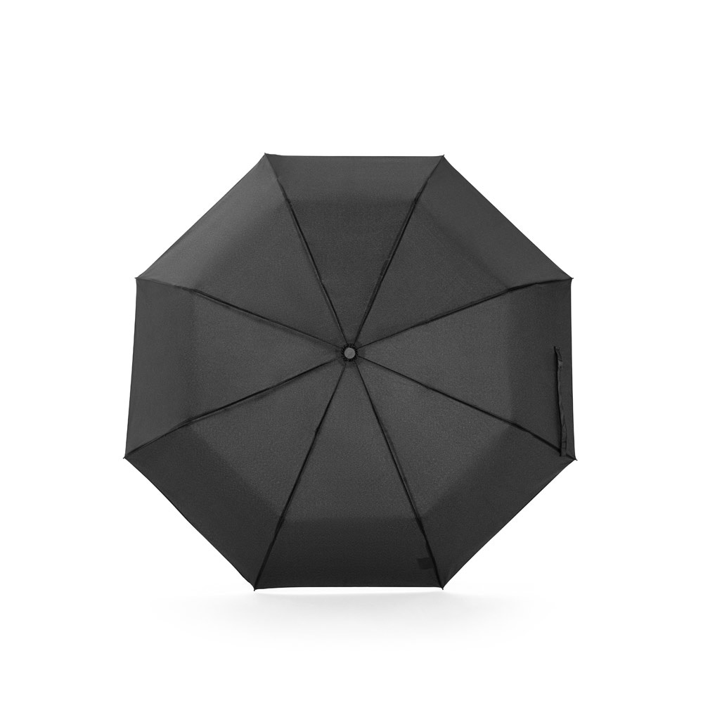 AIDEN. Paraguas de 53 cm de poliéster reciclado (100 % rPET) pongee 190T, plegable en 3 secciones