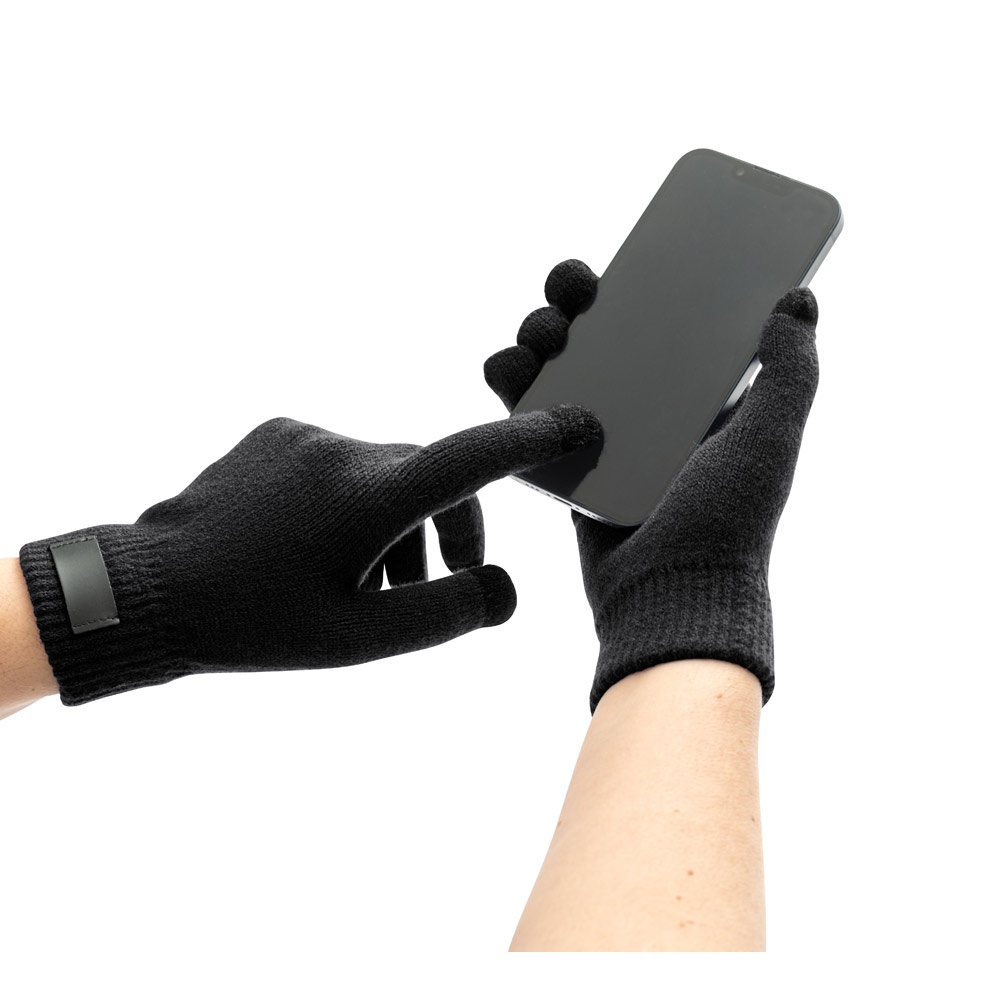 BURROW. Guantes de poliéster reciclado (100 % rPET) con puntas táctiles