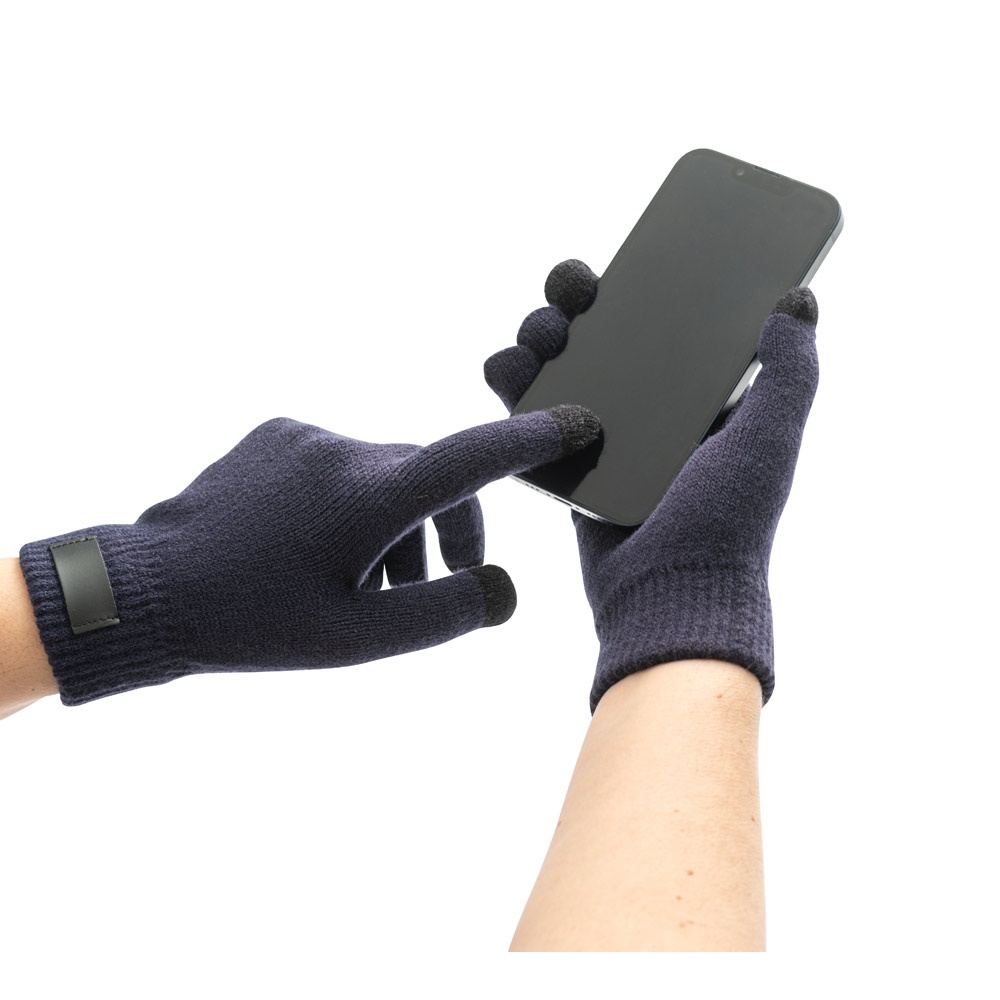 BURROW. Guantes de poliéster reciclado (100 % rPET) con puntas táctiles