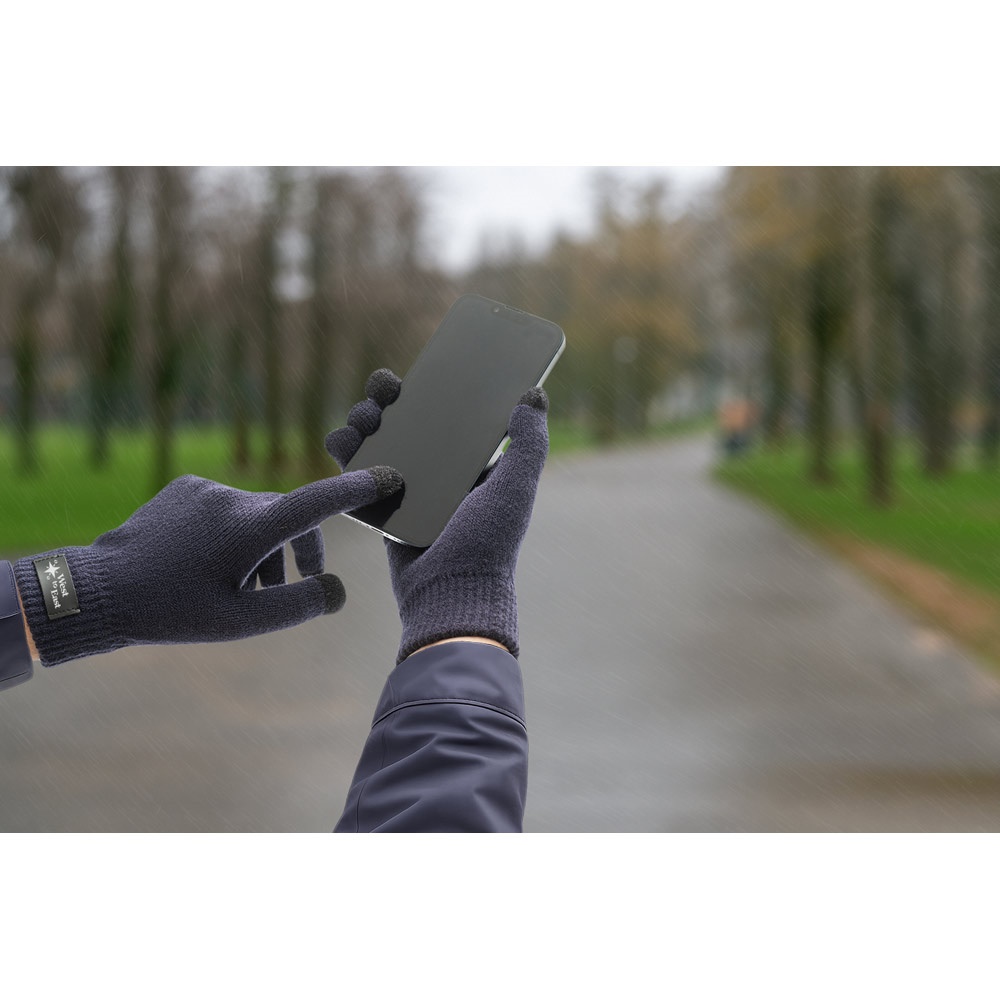 BURROW. Guantes de poliéster reciclado (100 % rPET) con puntas táctiles