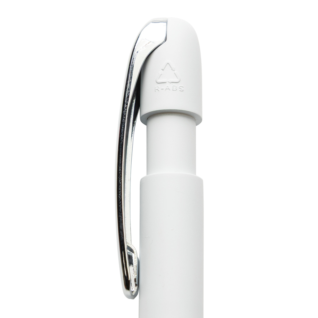 Bolígrafo con clip metálico R-ABS certificación Glide GRS
